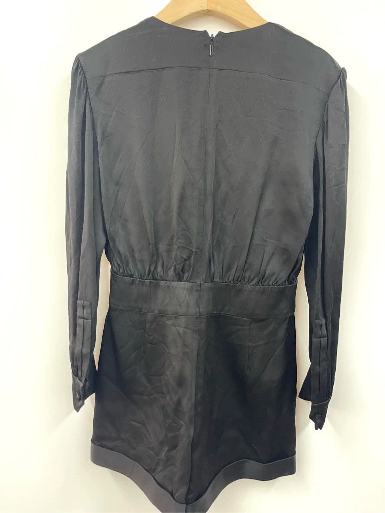 Yves Saint Laurent Saint Laurent Black Acetate Long Sleeve Playsuit Size M / US 6-8 / IT 42-44 - 3 Thumbnail