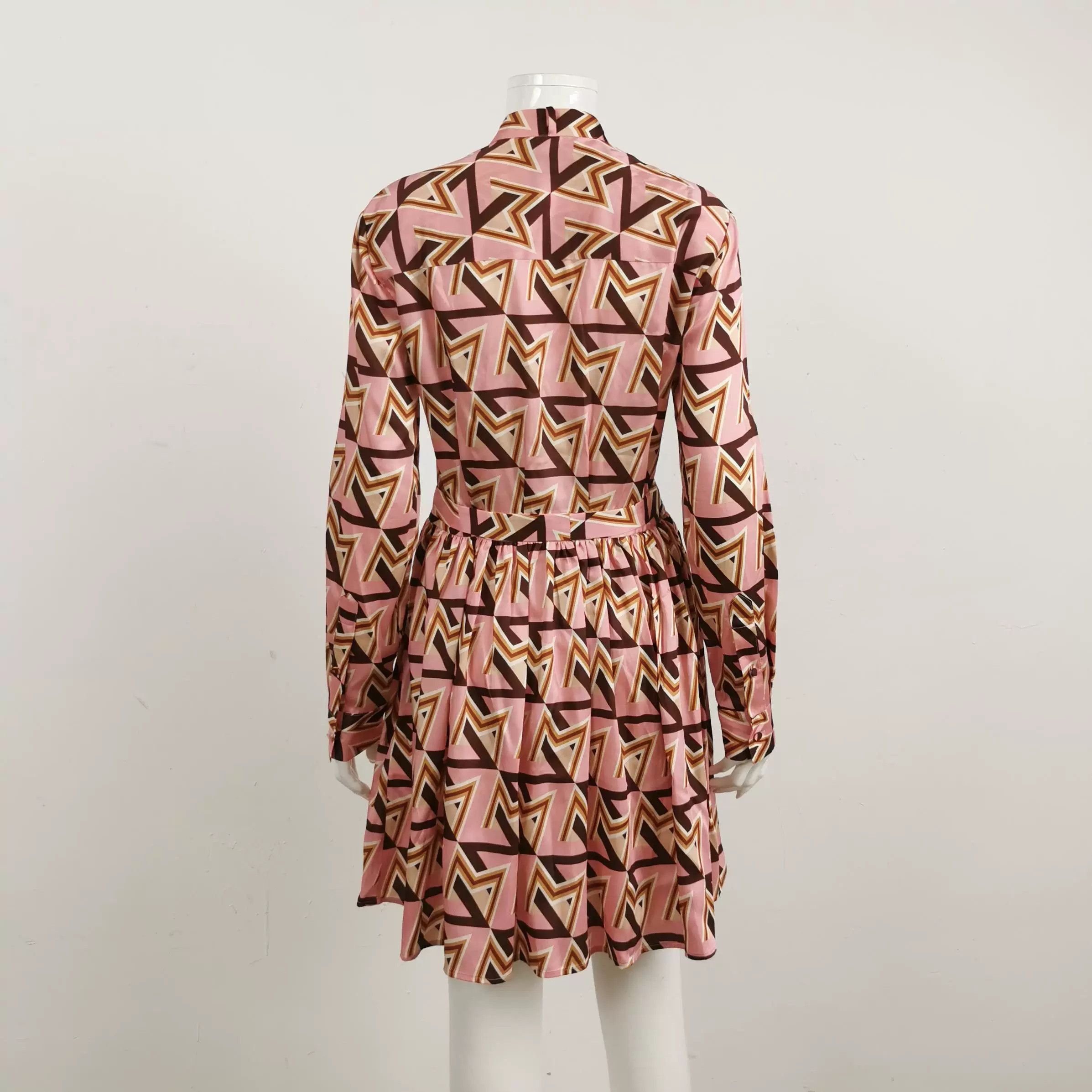 MSGM MSGM Colorblock Print Tie-Waist Dress Size M / US 6-8 / IT 42-44 - 2 Thumbnail