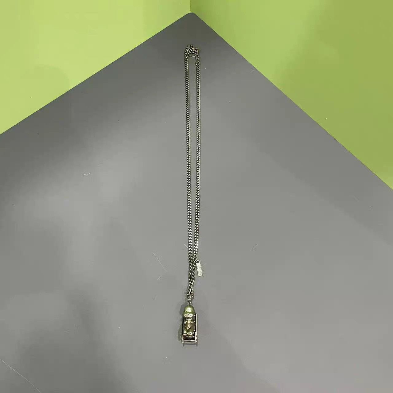Dior Silver Pendant Necklace with Detailed Design Size ONE SIZE - 4 Thumbnail