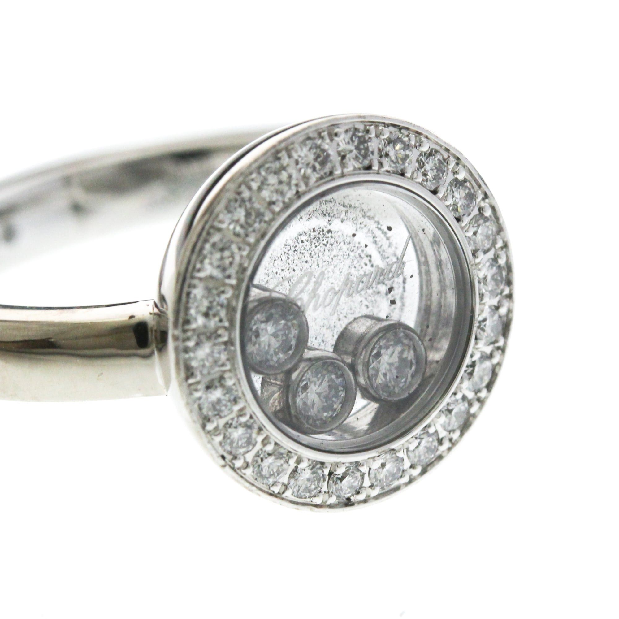 Chopard Chopard Happy Diamonds Ring 82A018 White Gold (18K) Fashion Diamond Band Ring Silver Size ONE SIZE - 10 Thumbnail