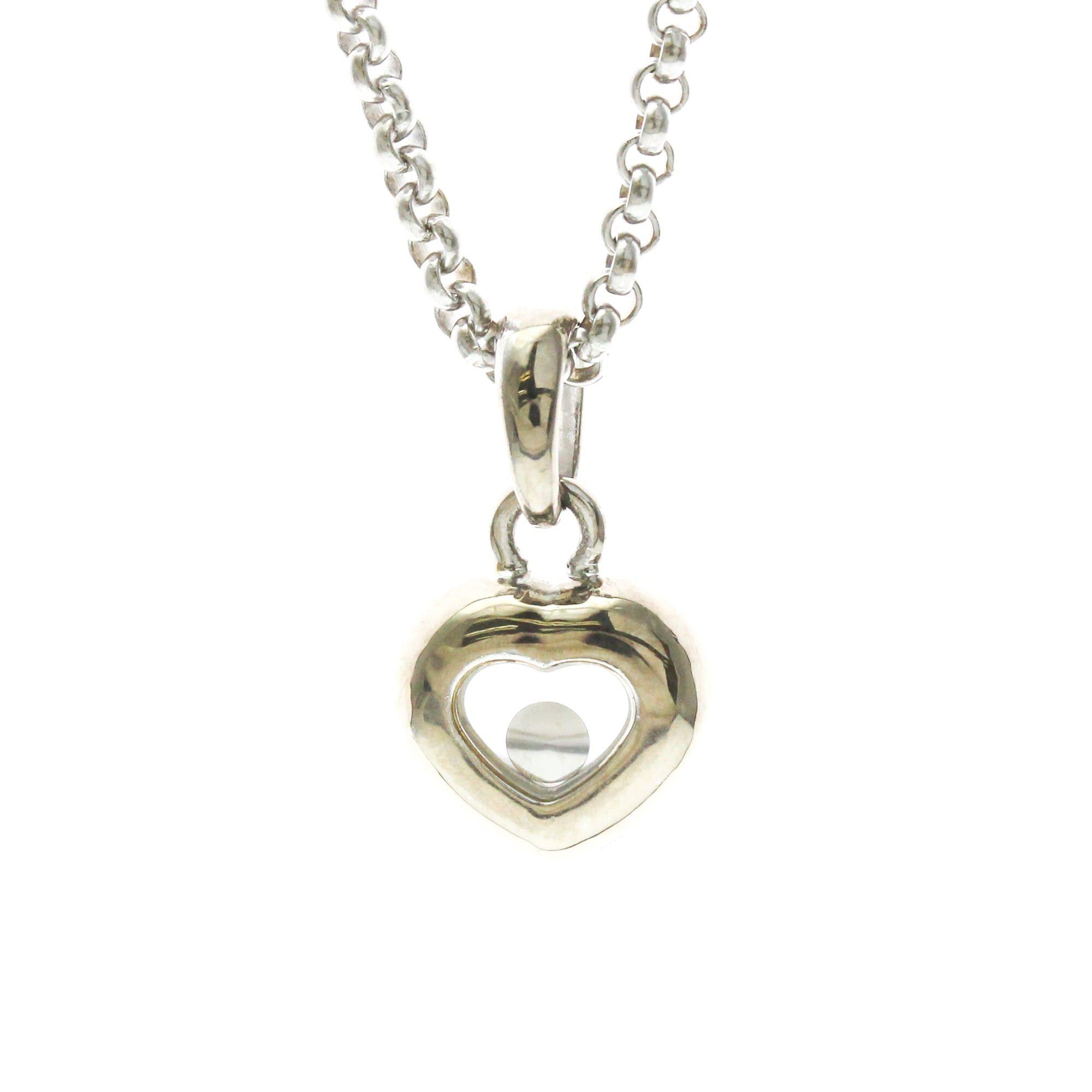 Chopard Chopard Happy Diamonds Heart Diamond Necklace 79/1084 White Gold (18K) Diamond Men,Women Fashion Pendant Necklace (Silver) Size ONE SIZE - 2 Thumbnail