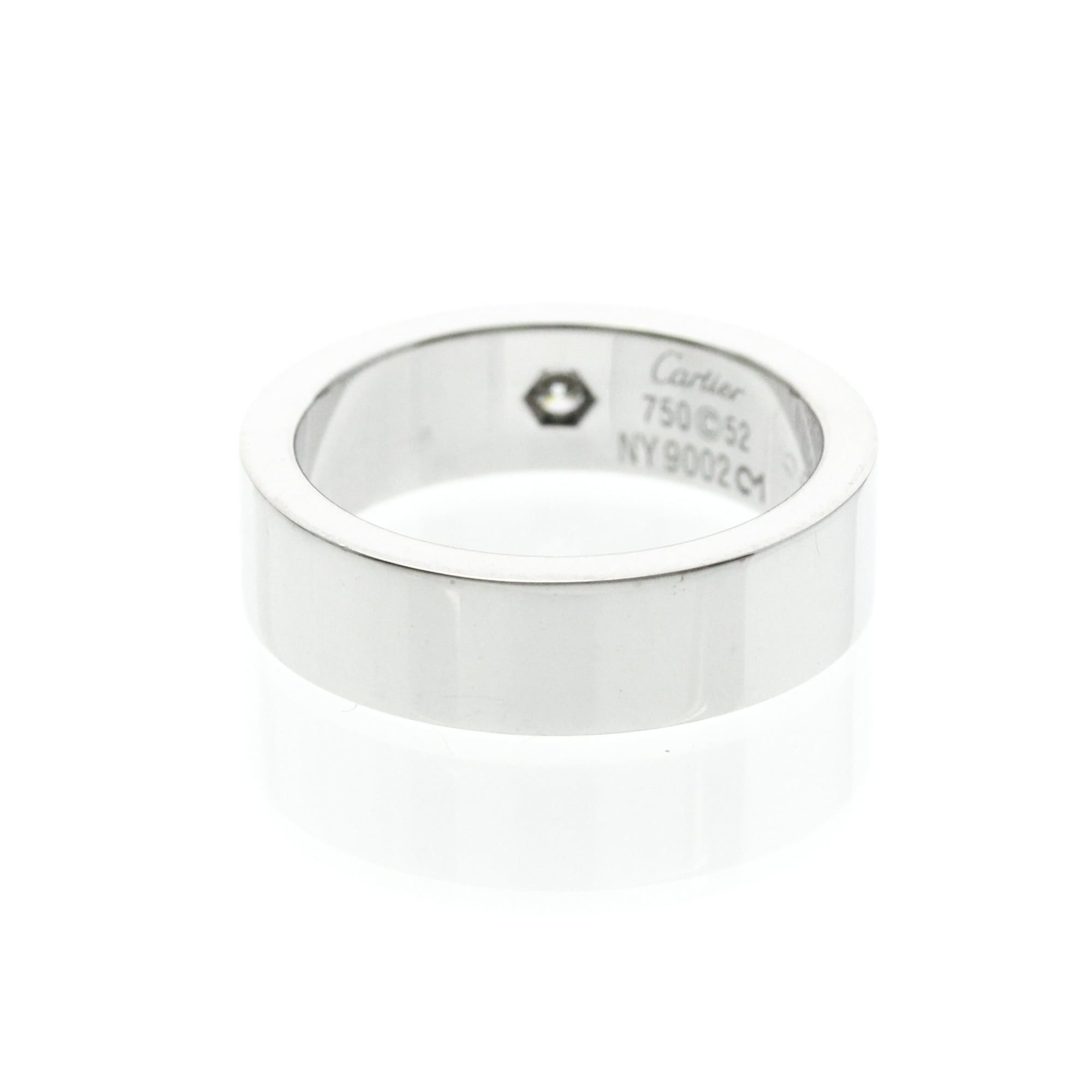 Cartier Cartier Love Ring 1P Diamond Christmas Limited Edition White Gold (18K) Fashion Diamond Band Ring Silver Size ONE SIZE - 3 Thumbnail