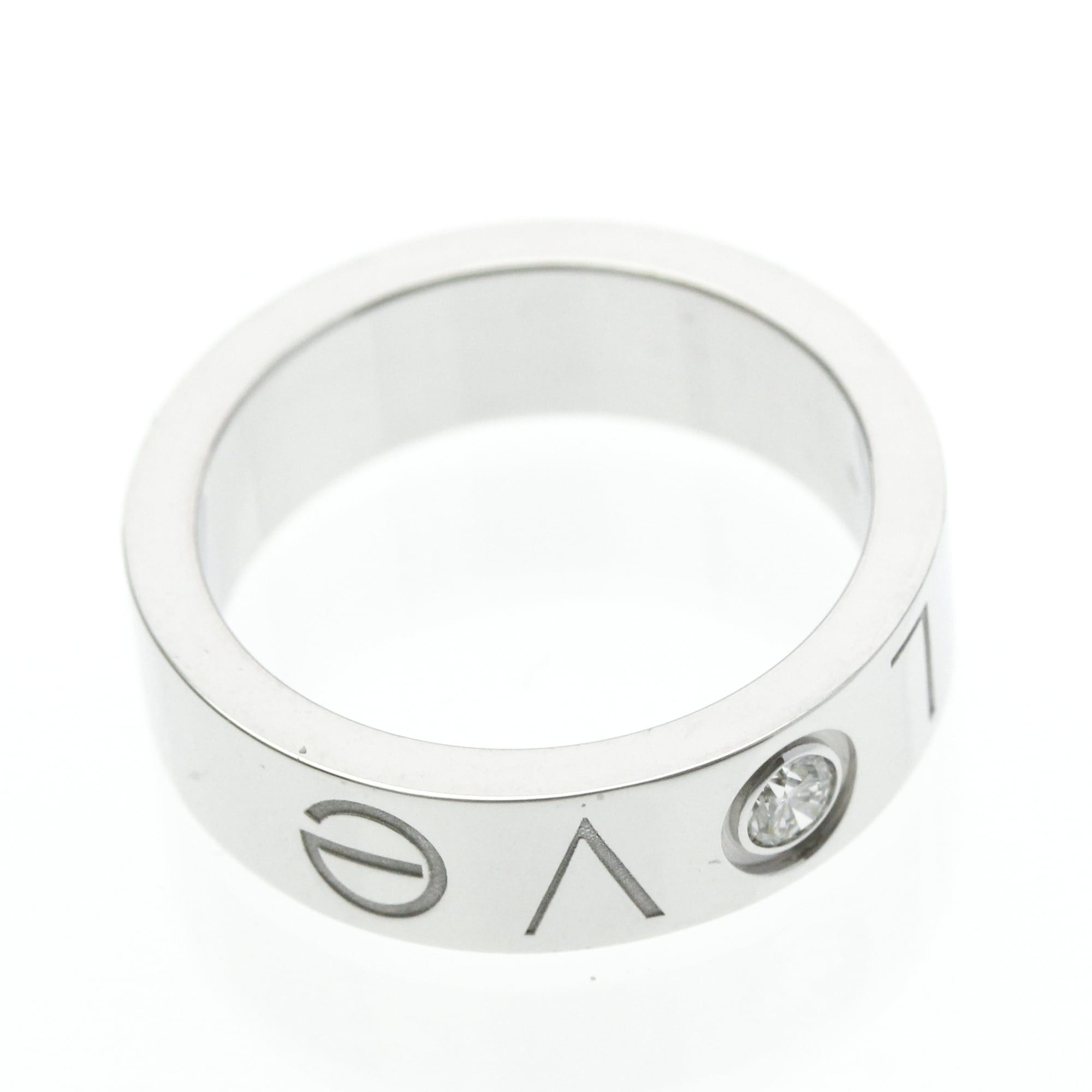 Cartier Cartier Love Ring 1P Diamond Christmas Limited Edition White Gold (18K) Fashion Diamond Band Ring Silver Size ONE SIZE - 9 Thumbnail