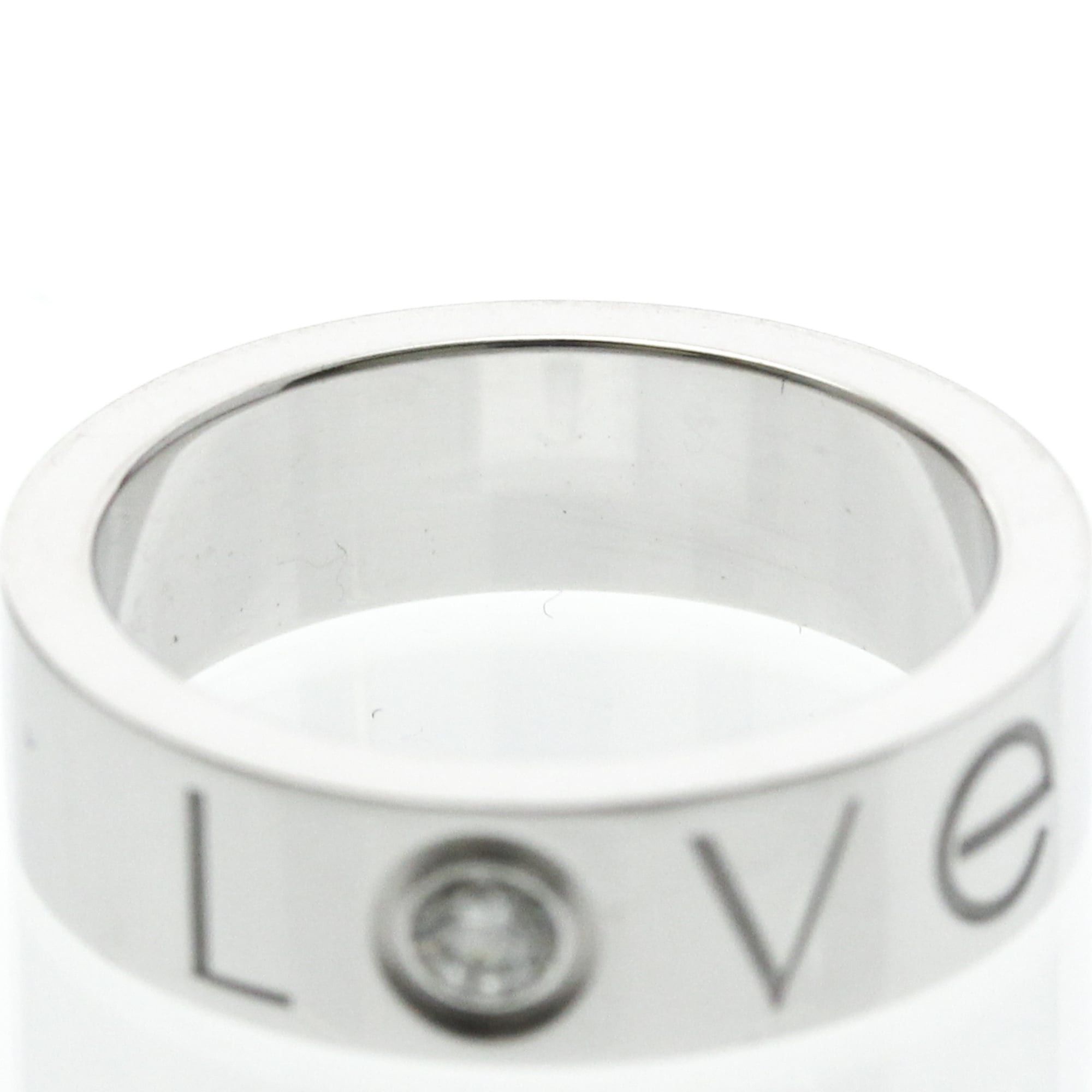 Cartier Cartier Love Ring 1P Diamond Christmas Limited Edition White Gold (18K) Fashion Diamond Band Ring Silver Size ONE SIZE - 5 Thumbnail