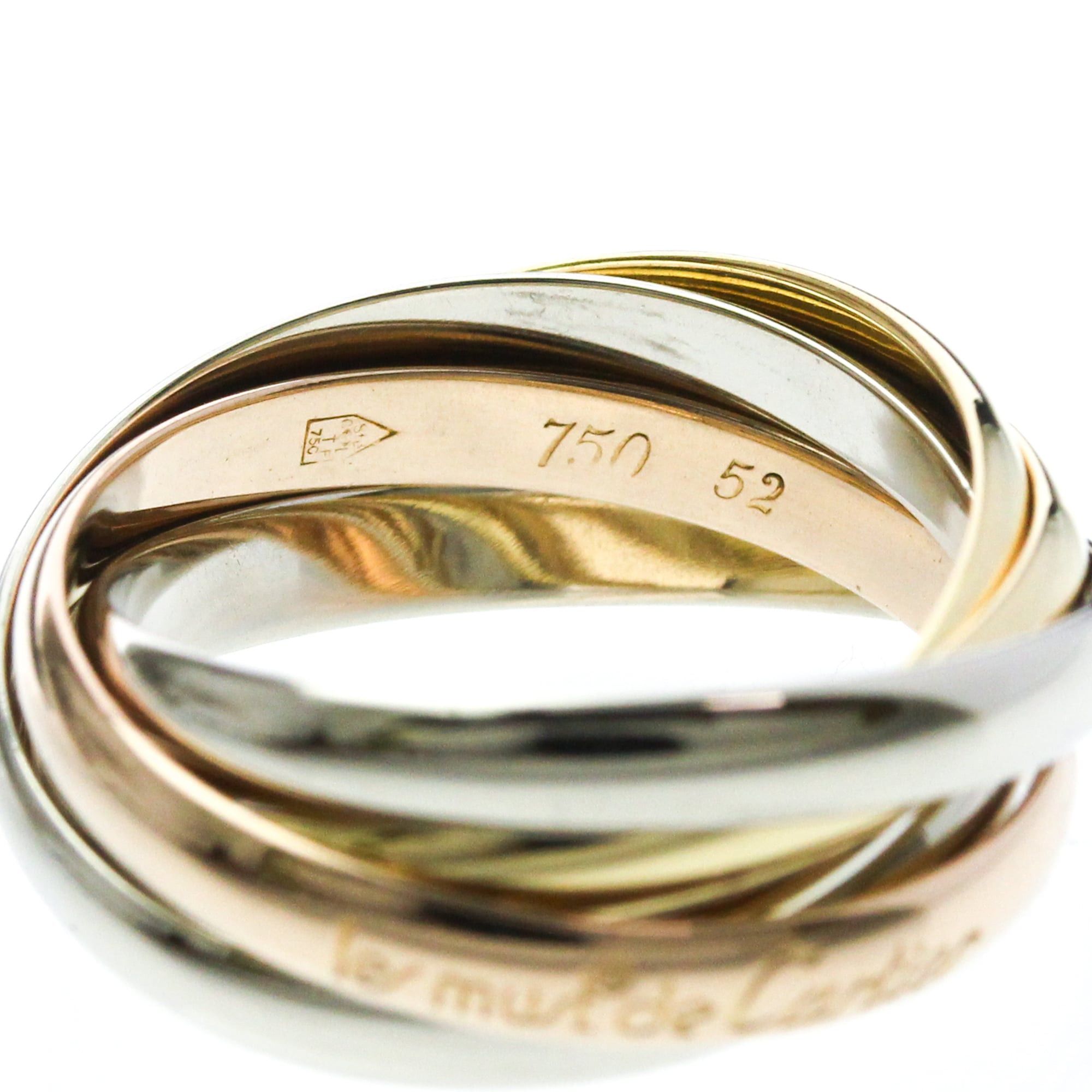 Cartier Cartier トリニティリング Yellow Gold (18K),Pink Gold (18K),White Gold (18K) Fashion No Stone Band Ring Gold Size ONE SIZE - 7 Thumbnail