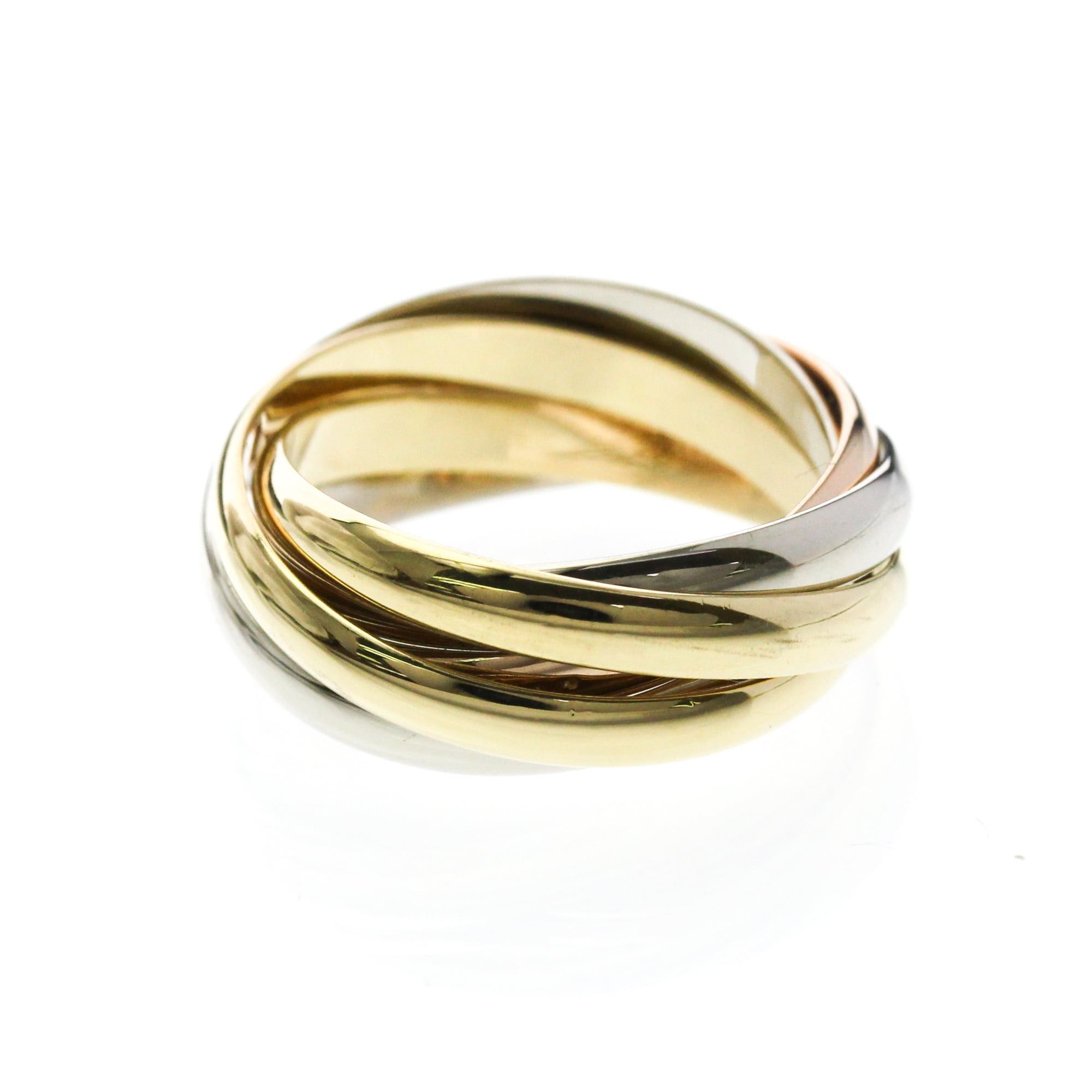 Cartier Cartier トリニティリング Yellow Gold (18K),Pink Gold (18K),White Gold (18K) Fashion No Stone Band Ring Gold Size ONE SIZE - 4 Thumbnail