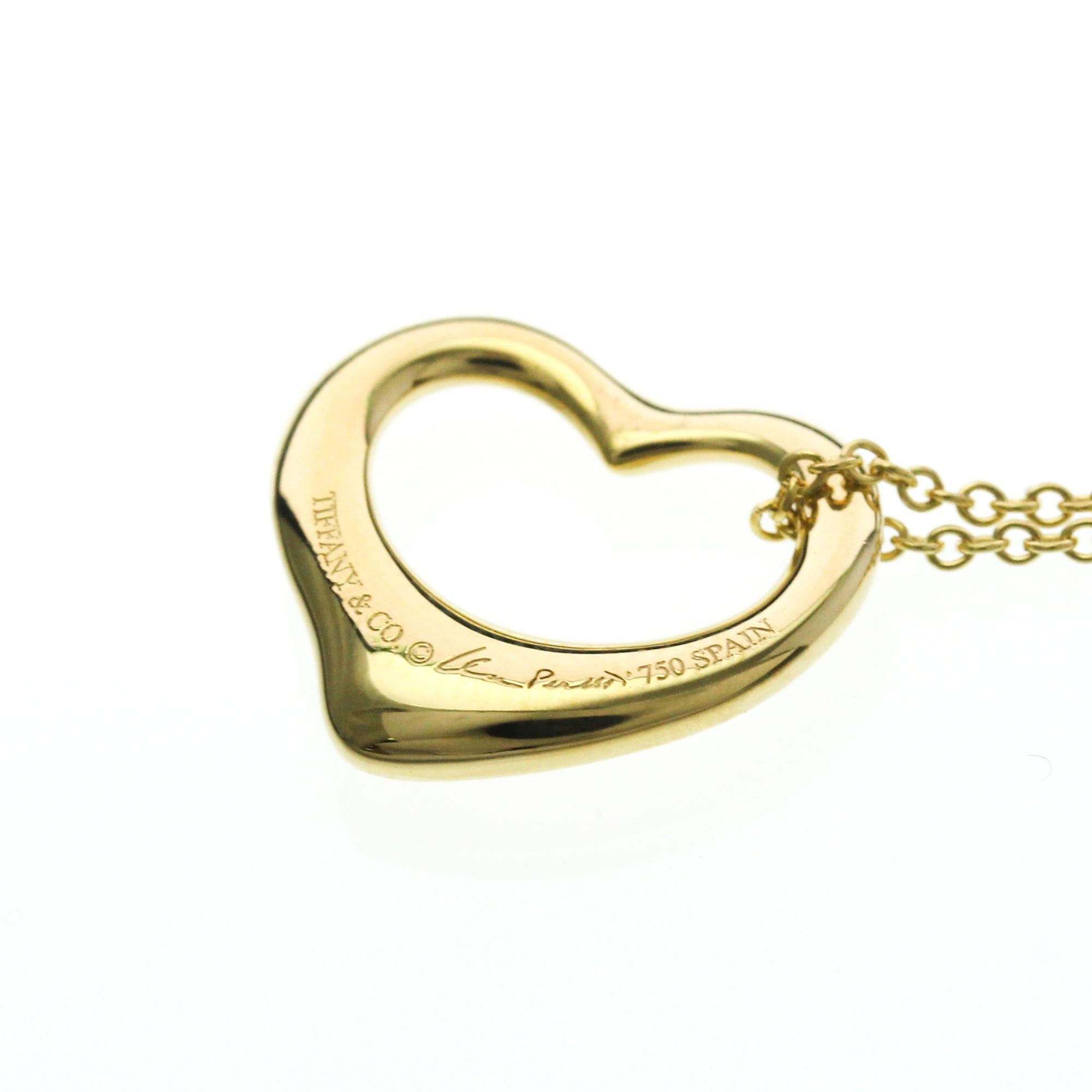 Tiffany & Co. Tiffany Open Heart Yellow Gold (18K) No Stone Men,Women Fashion Pendant Necklace (Gold) Size ONE SIZE - 7 Thumbnail