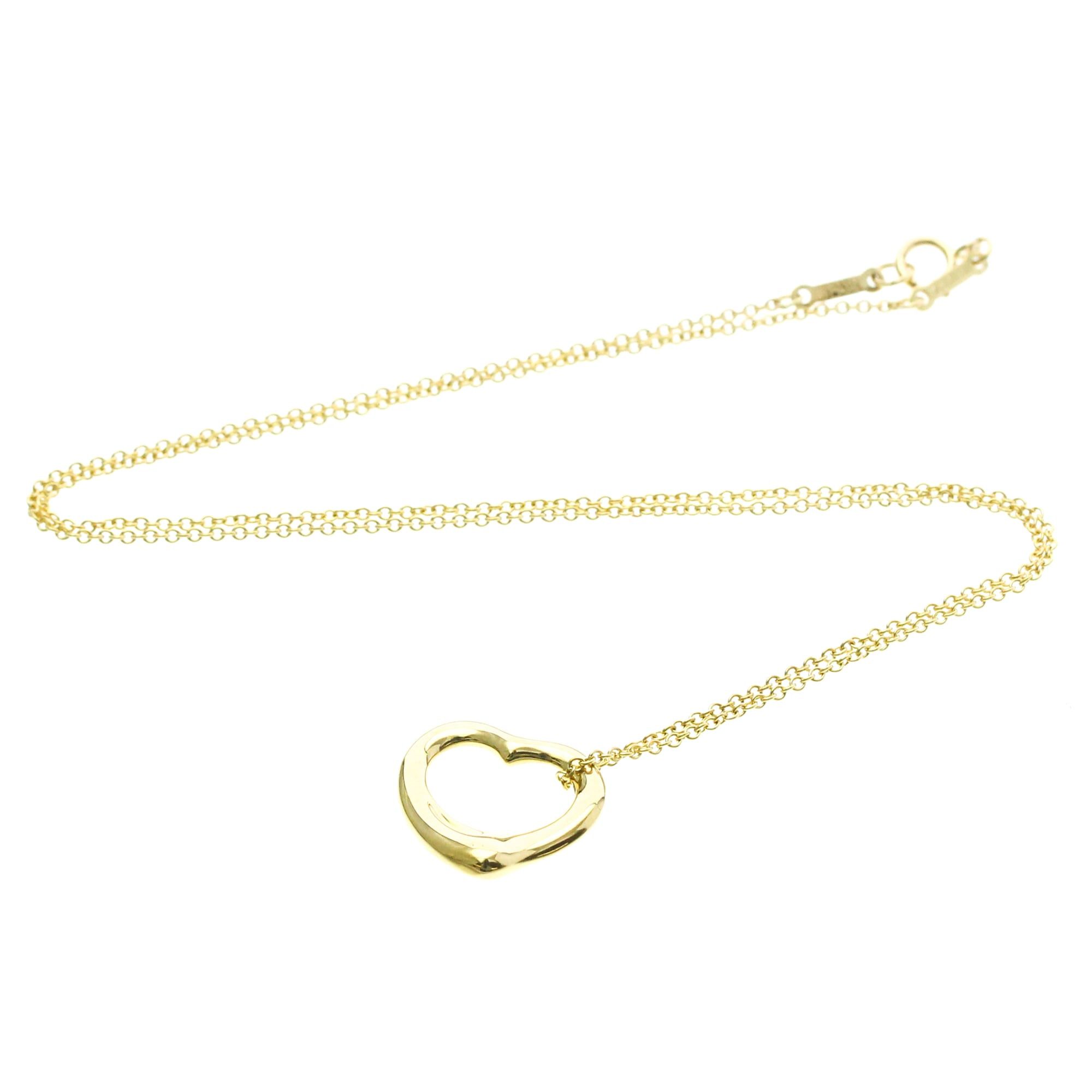 Tiffany & Co. Tiffany Open Heart Yellow Gold (18K) No Stone Men,Women Fashion Pendant Necklace (Gold) Size ONE SIZE - 14 Thumbnail