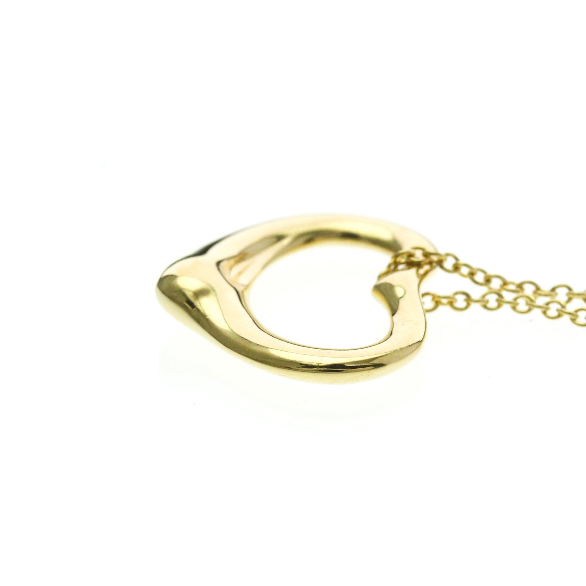 Tiffany & Co. Tiffany Open Heart Yellow Gold (18K) No Stone Men,Women Fashion Pendant Necklace (Gold) Size ONE SIZE - 3 Thumbnail