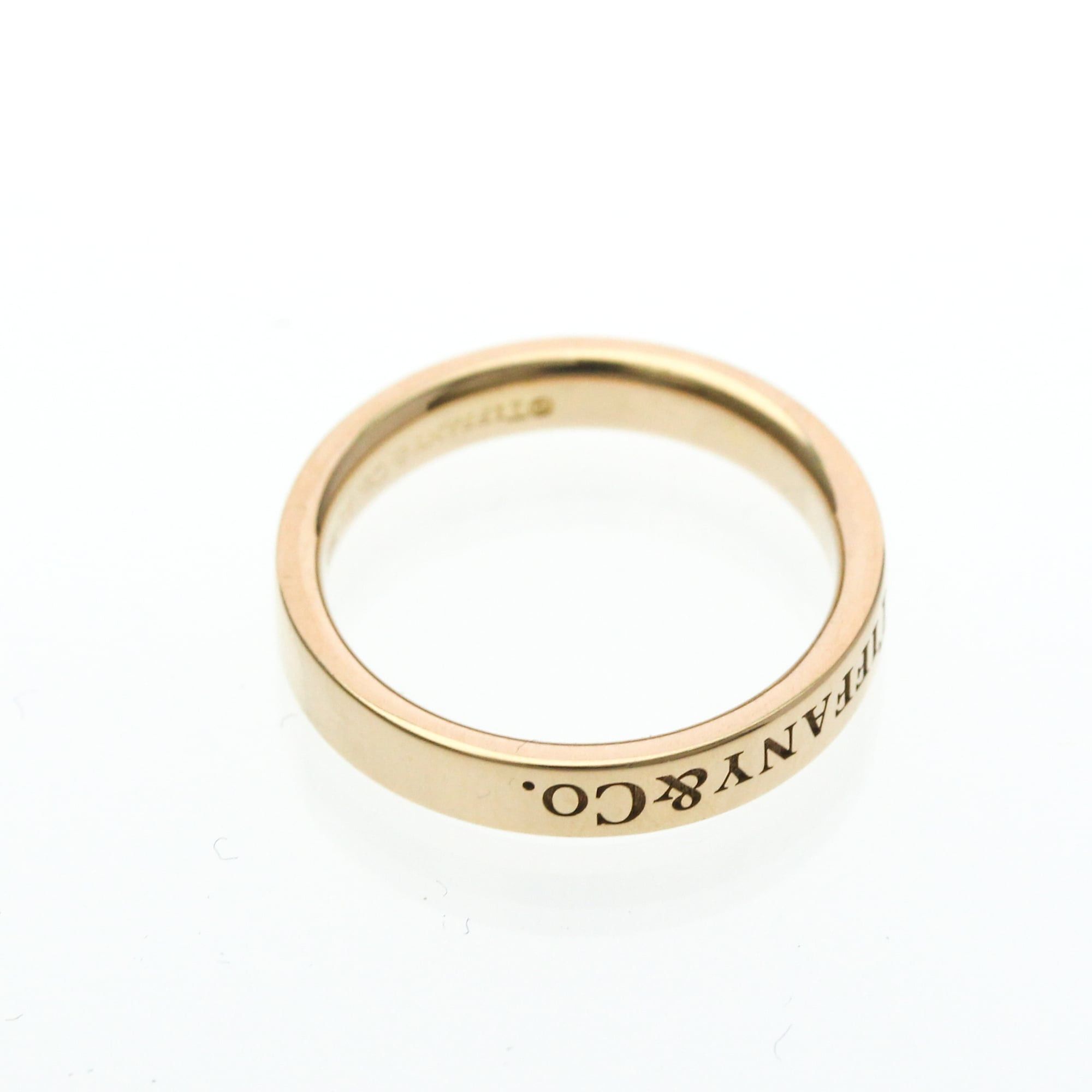 Tiffany & Co. Tiffany Flat Band Ring Pink Gold (18K) Fashion No Stone Band Ring Pink Gold Size ONE SIZE - 9 Thumbnail