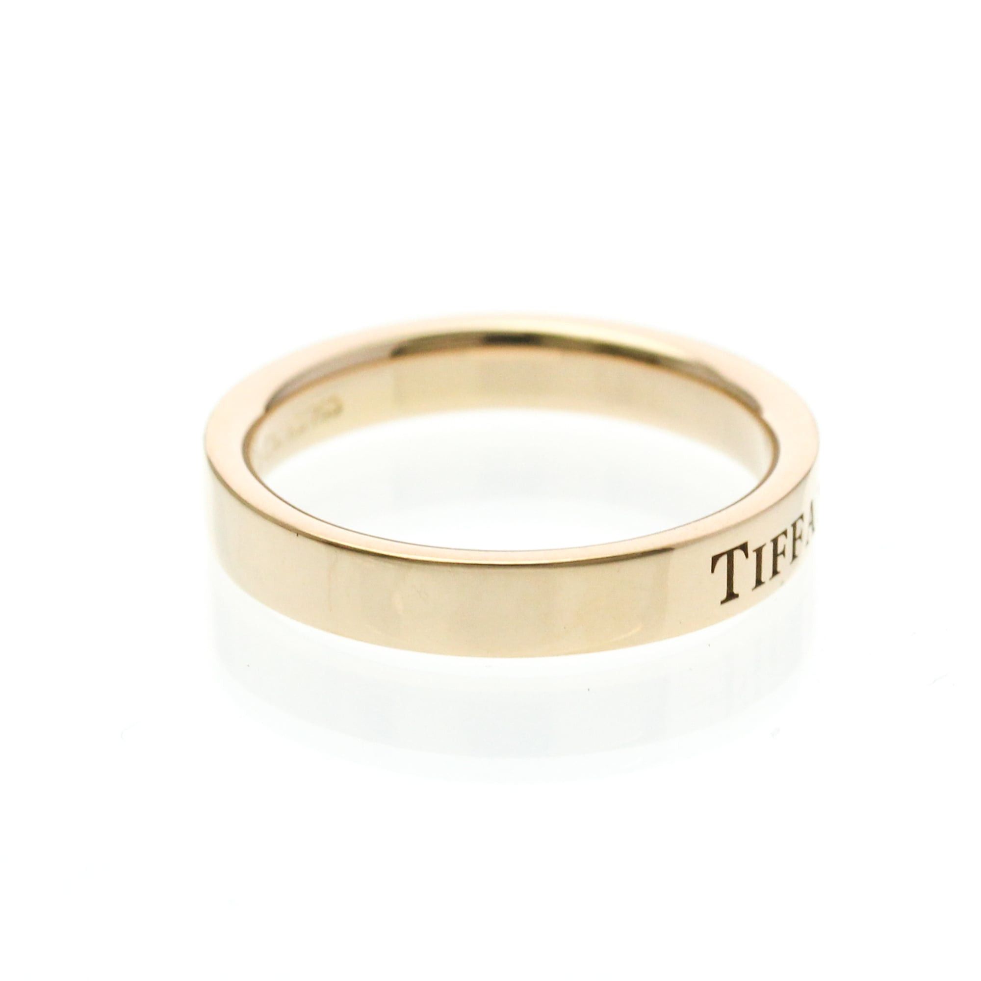 Tiffany & Co. Tiffany Flat Band Ring Pink Gold (18K) Fashion No Stone Band Ring Pink Gold Size ONE SIZE - 4 Thumbnail