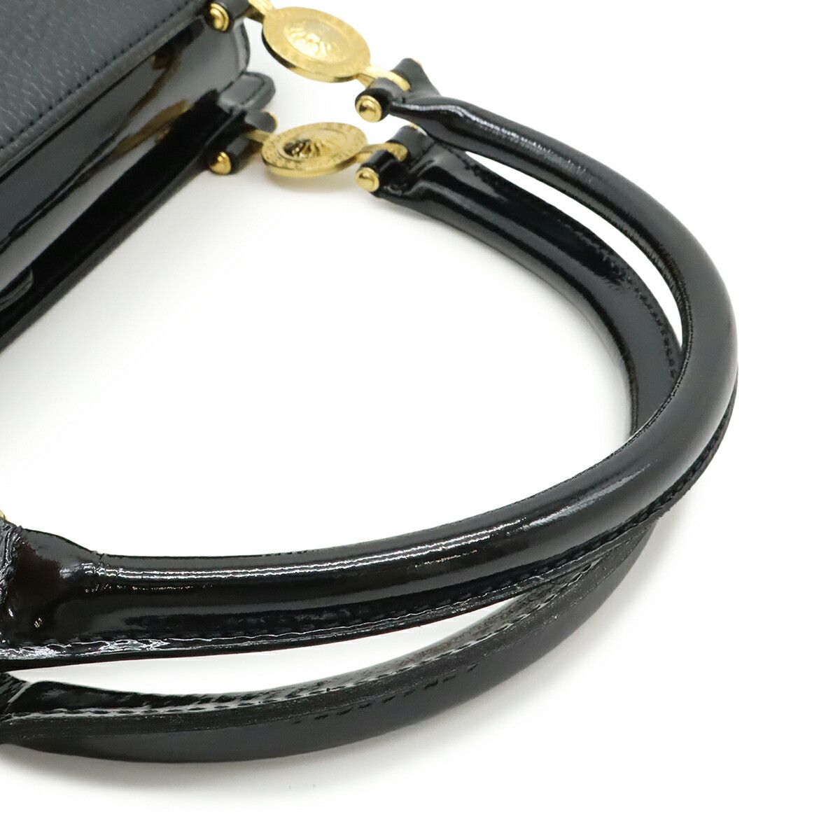 Versace Versace Gianni Versace Leather Patent Leather Handbag Leather Handbag DUTY FREE for USA Size ONE SIZE - 4 Thumbnail