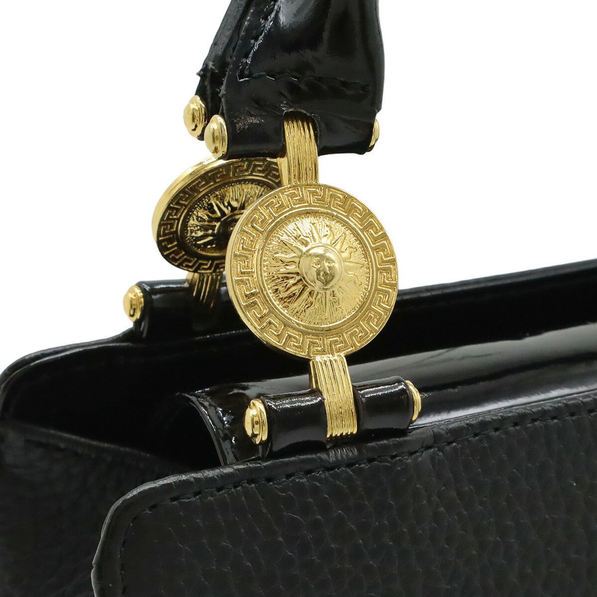 Versace Versace Gianni Versace Leather Patent Leather Handbag Leather Handbag DUTY FREE for USA Size ONE SIZE - 7 Thumbnail