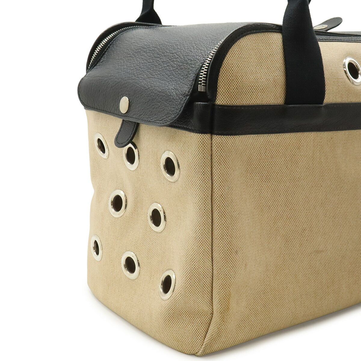 Hermes Hermes Hermes Sac de Transport Toile H Leather Pet Carrier Leather Pet Bag DUTY FREE for USA Size ONE SIZE - 4 Thumbnail