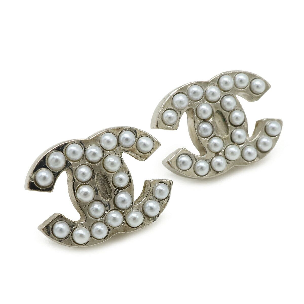 Chanel Chanel Chanel Coco Mark Pearl Earrings Plastic / Synthetic Earrings 09V DUTY FREE for USA Size ONE SIZE - 4 Thumbnail