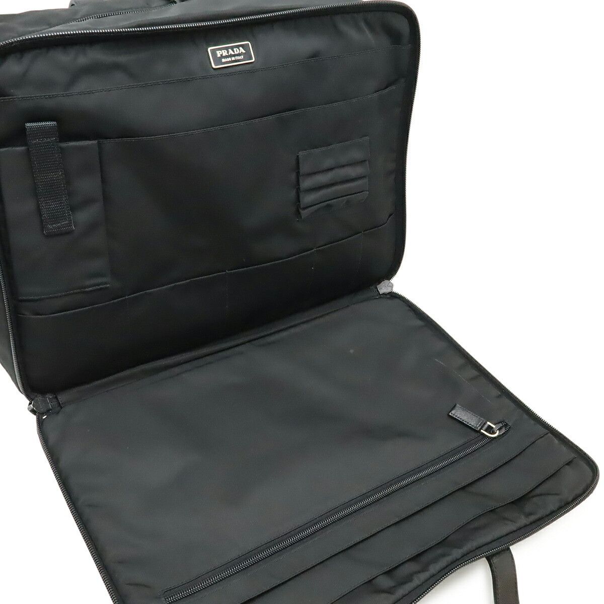 Prada Prada Prada Nylon Business Briefcase Leather Business Bag 2VE407 DUTY FREE for USA Size ONE SIZE - 7 Thumbnail