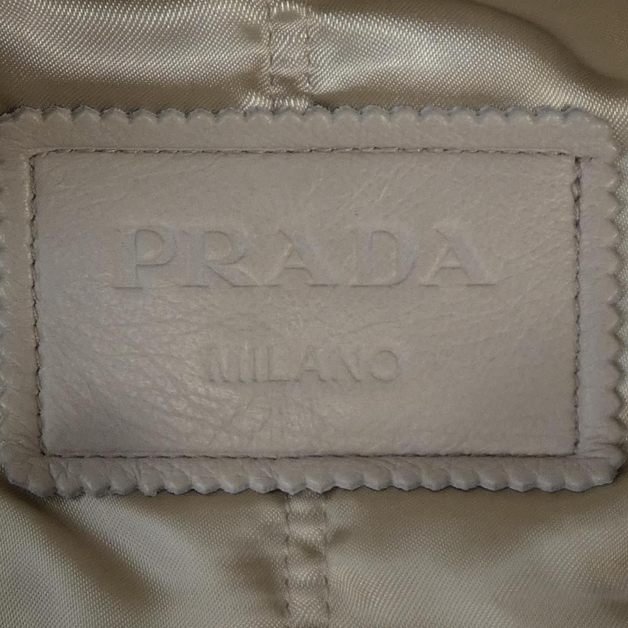 Prada Prada Prada Patch Leather Calfskin Jacket Leather Outerwear 58A190 SOOO 15Y0 DUTY FREE for USA Size ONE SIZE - 4 Thumbnail