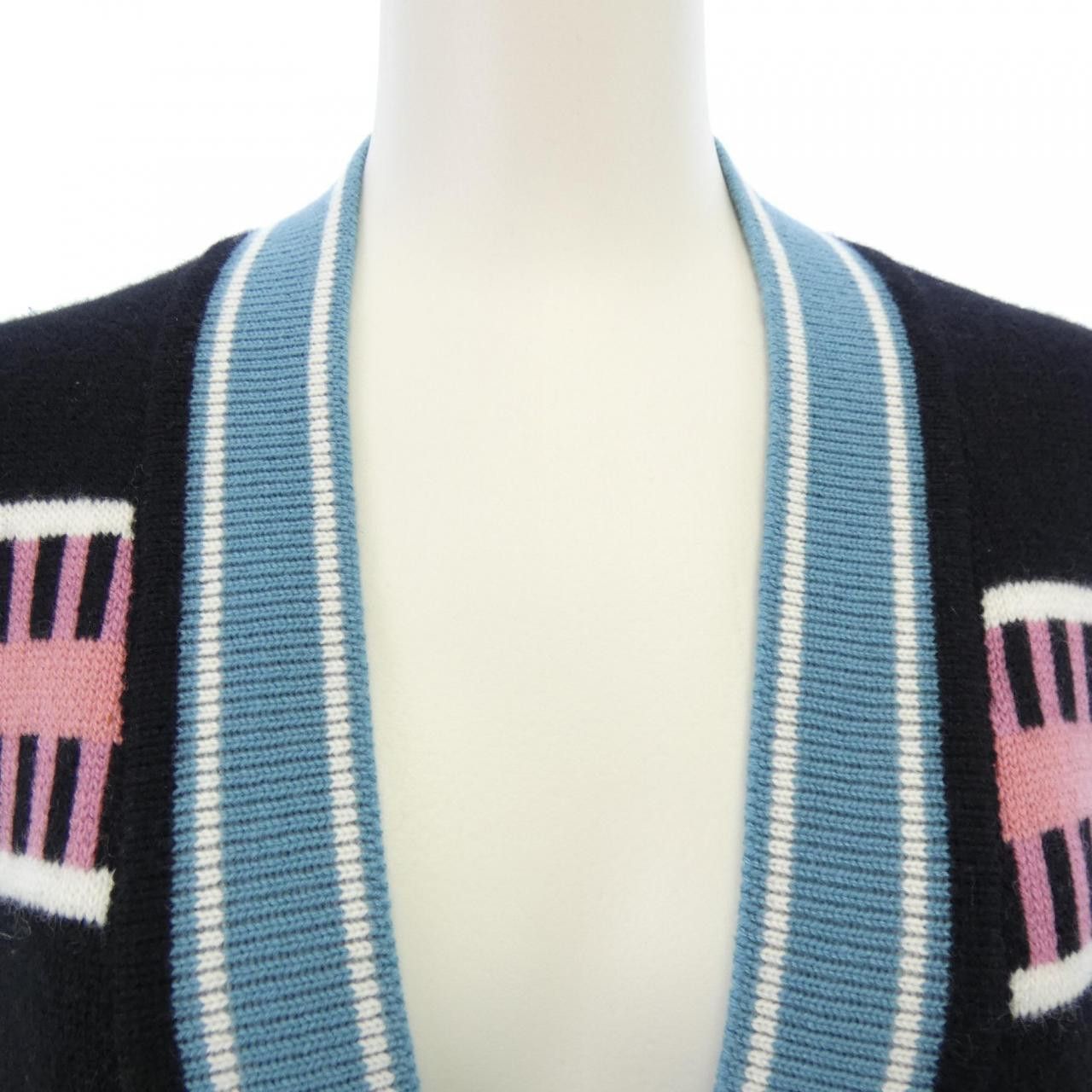 Hermes Hermes Hermes LETTRES EQUESTRES Cashmere Long Cardigan Textile Tops DUTY FREE for USA Size ONE SIZE - 5 Thumbnail