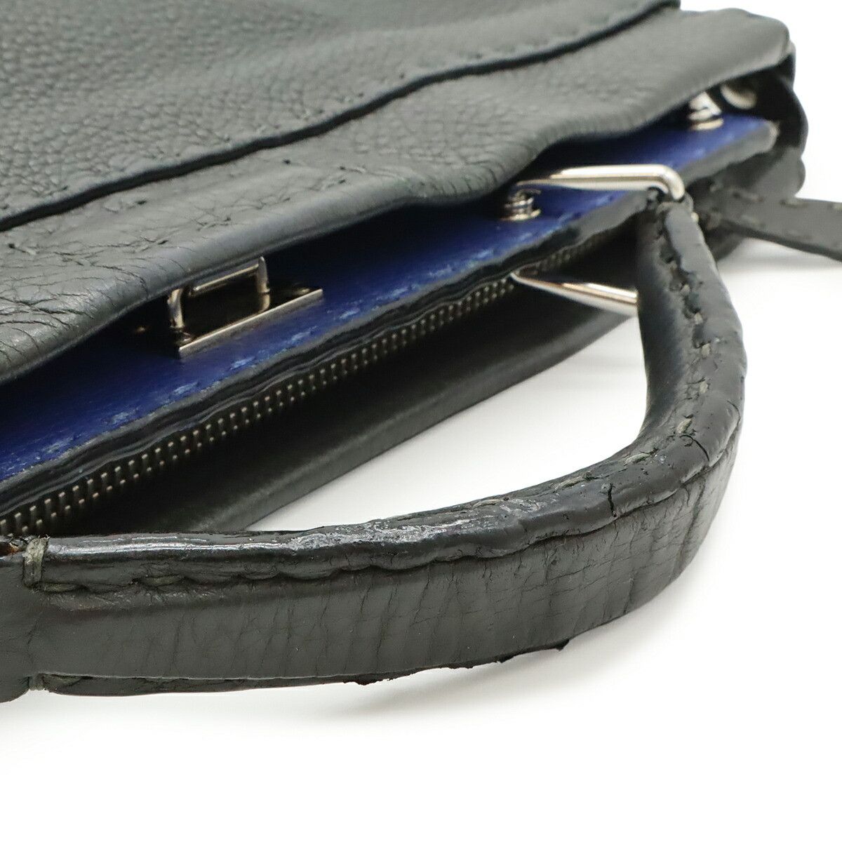 Fendi Fendi Fendi Selleria Leather Briefcase Leather Business Bag 7VA406 DUTY FREE for USA Size ONE SIZE - 4 Thumbnail