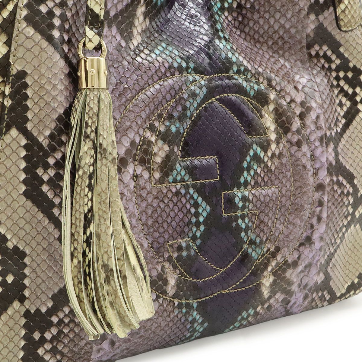 Gucci Gucci Gucci Soho Python Shoulder Bag Leather Tote Bag 282309 DUTY FREE for USA Size ONE SIZE - 9 Thumbnail