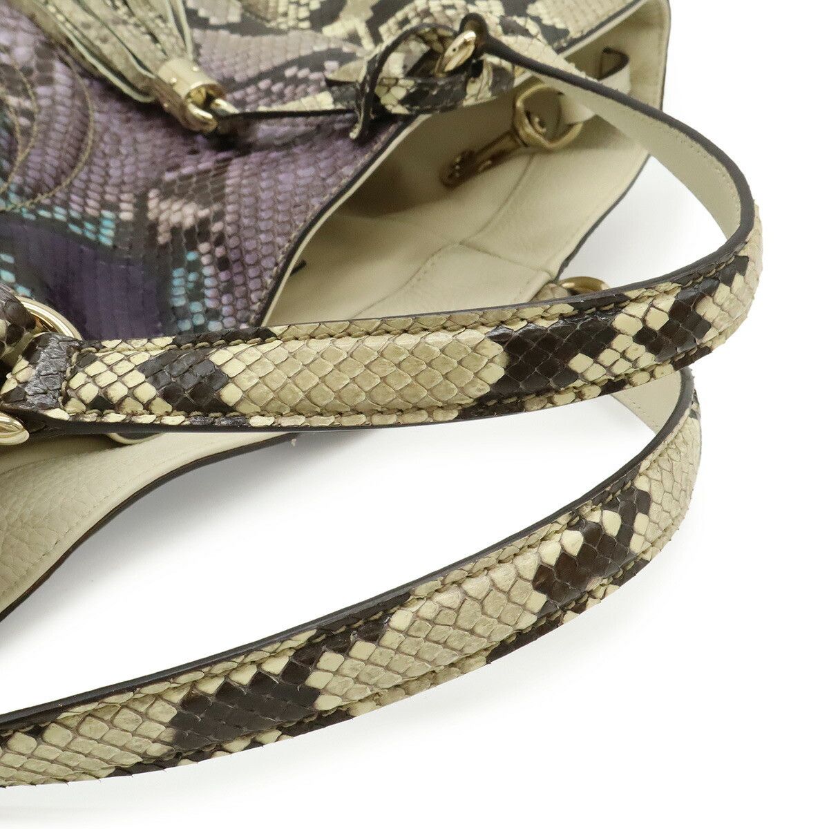 Gucci Gucci Gucci Soho Python Shoulder Bag Leather Tote Bag 282309 DUTY FREE for USA Size ONE SIZE - 4 Thumbnail