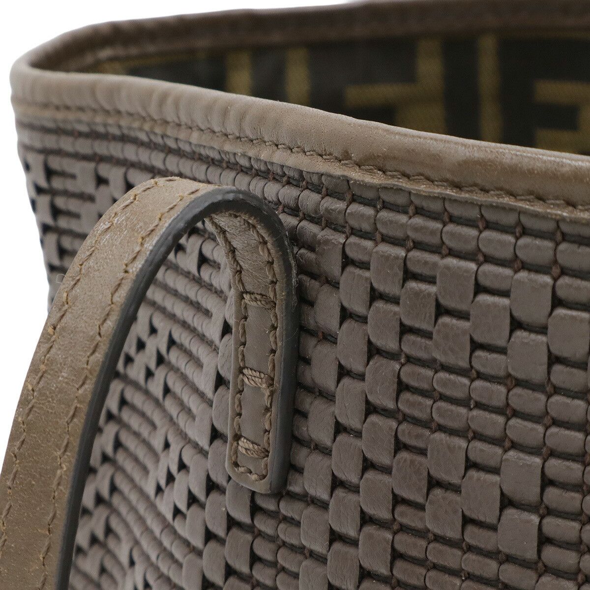 Fendi Fendi Fendi Woven Leather Tote Bag Leather Shoulder Bag 8BH192 DUTY FREE for USA Size ONE SIZE - 5 Thumbnail
