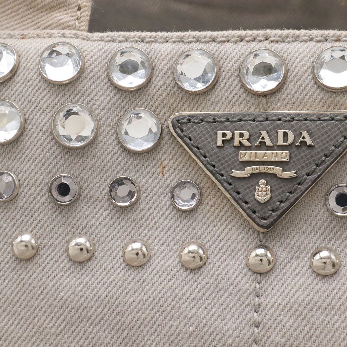 Prada Prada Prada Canapa Denim Tote Bag Textile Tote Bag B2642O DUTY FREE for USA Size ONE SIZE - 5 Thumbnail