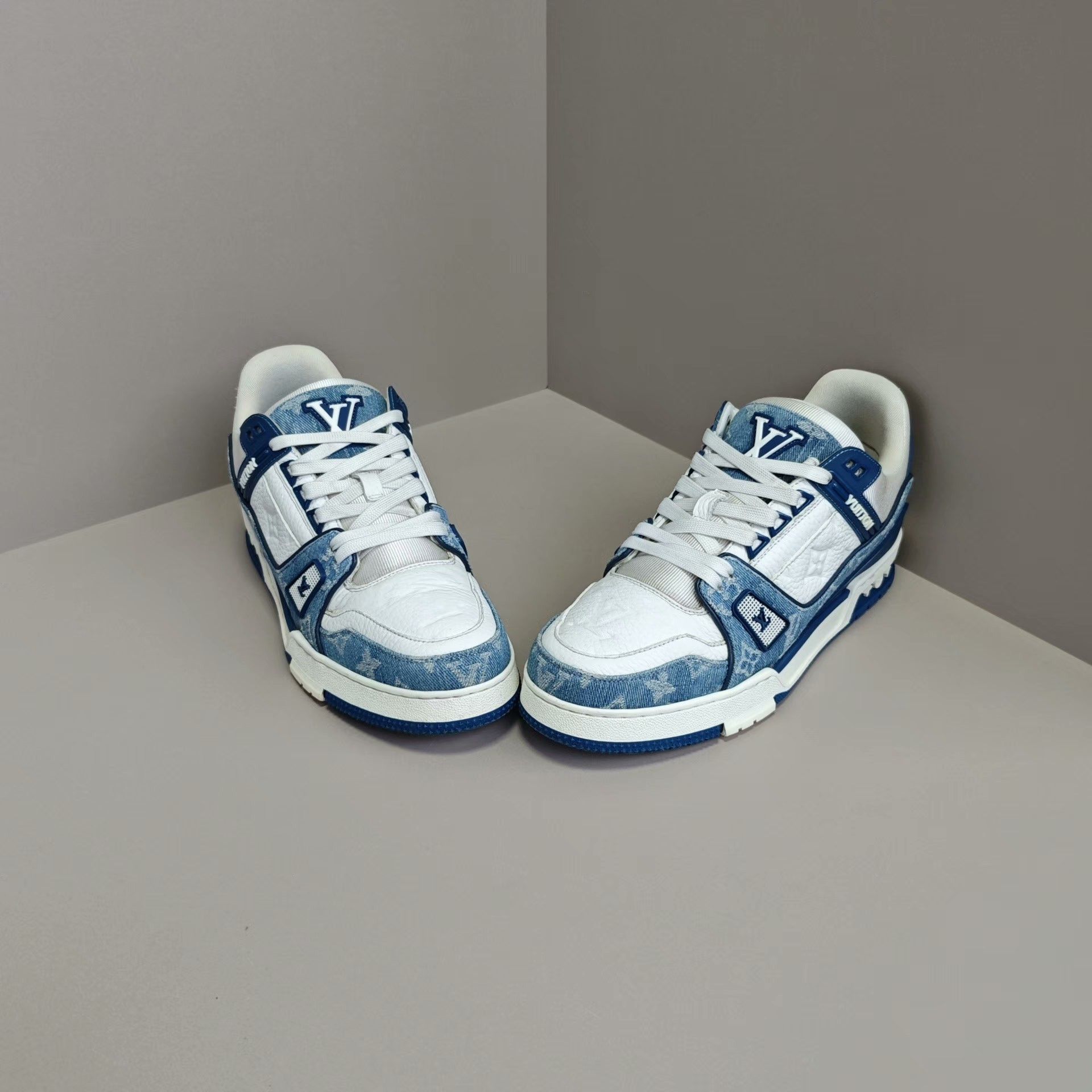 Louis Vuitton Louis Vuitton Training Denim Blue Lowtop Sneakers 8 Men Size US 8 / EU 41 - 2 Thumbnail