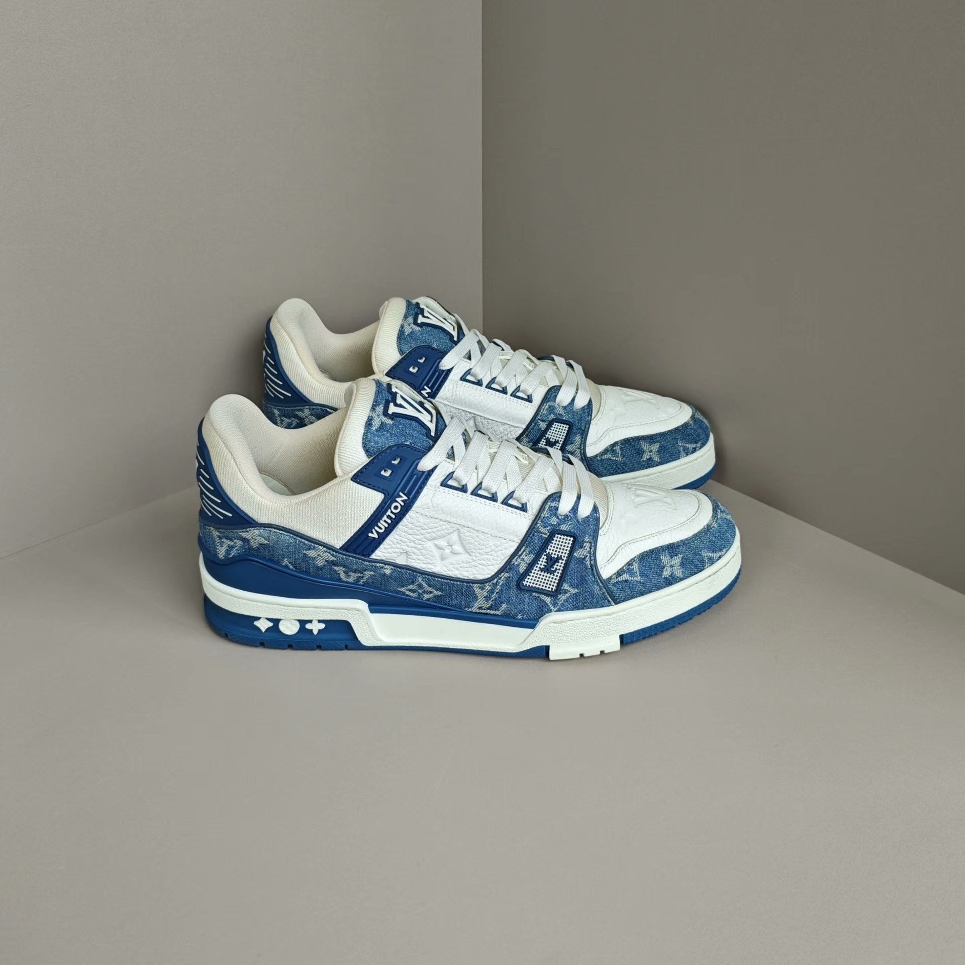 Louis Vuitton Louis Vuitton Training Denim Blue Lowtop Sneakers 10 Men Size US 10 / EU 43 - 4 Thumbnail