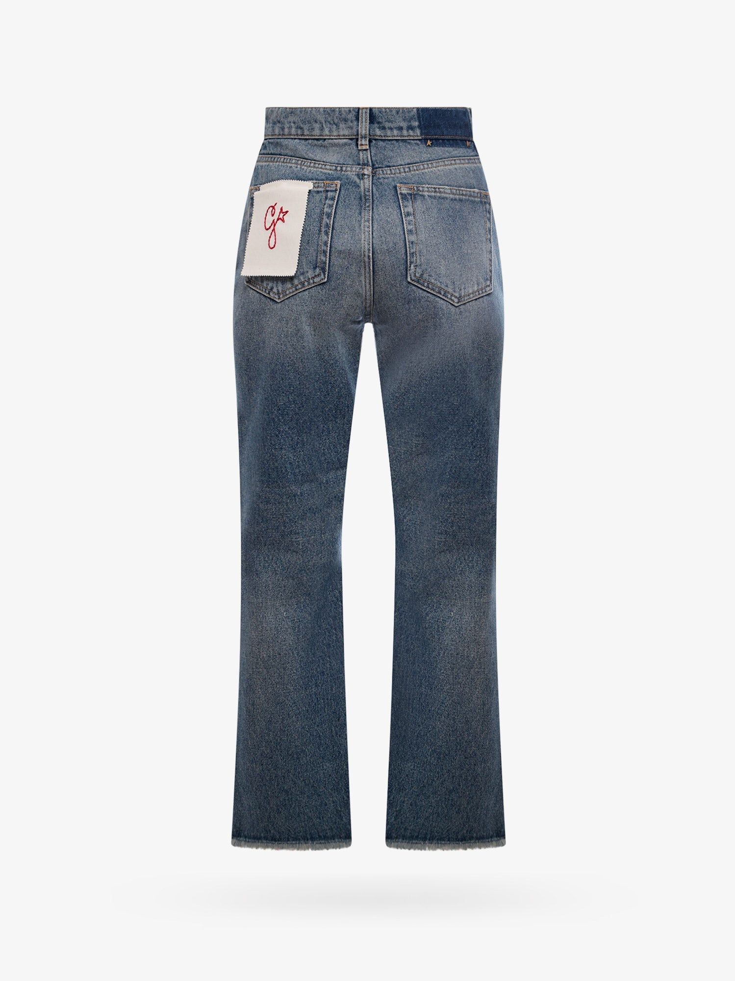 Golden Goose Derin New Cropped Flare Jeans With Back Logoed Patch Size 26" / US 2 / IT 38 - 2 Thumbnail