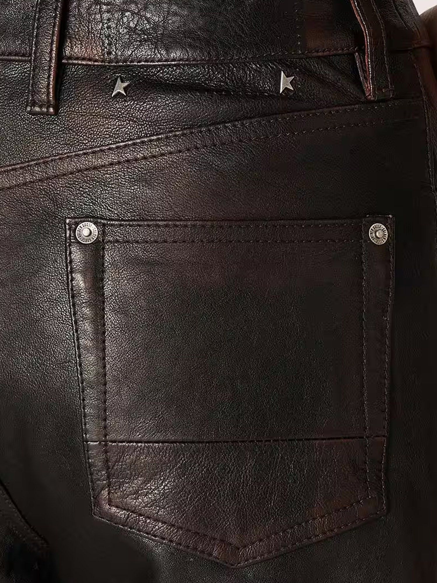 Golden Goose Peg Leather Trousers Size 28" / US 6 / IT 42 - 3 Thumbnail