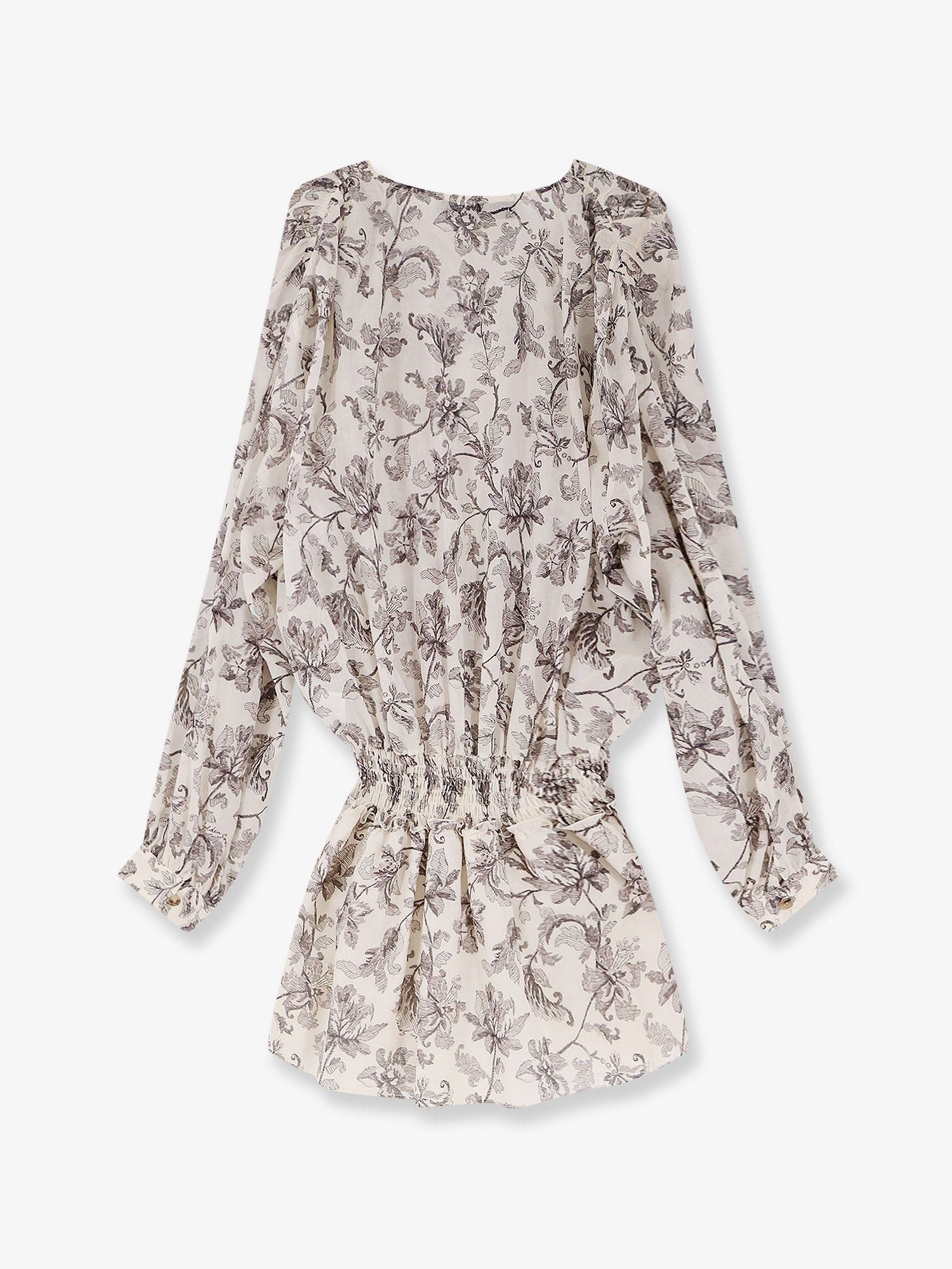 Golden Goose Short Cotton Dress With Floral Pattern Size M / US 6-8 / IT 42-44 - 2 Thumbnail