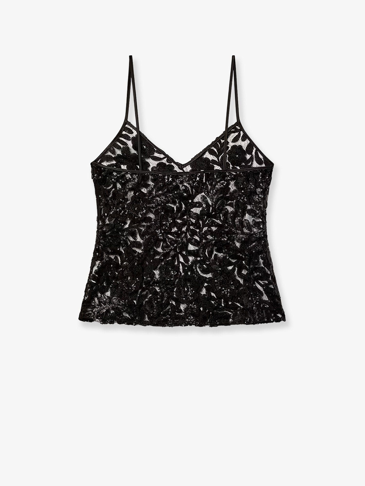 Golden Goose Tulle Top With Sequins Embroidery Size L / US 10 / IT 46 - 2 Thumbnail