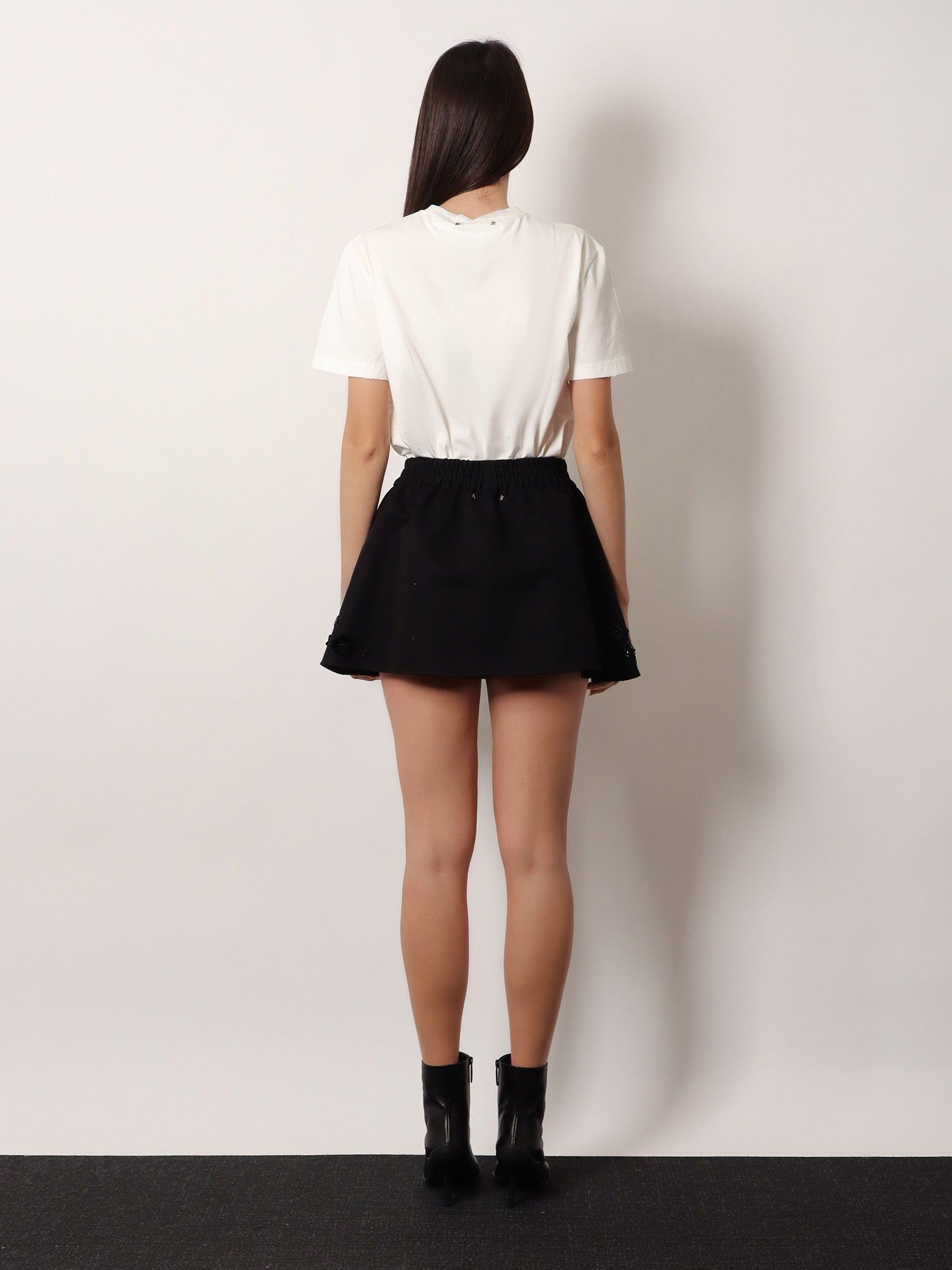 Golden Goose Cotton Blend Midi Skirt With Floral Sequin And Crystal Details Size 30" / US 8 / IT 44 - 5 Thumbnail