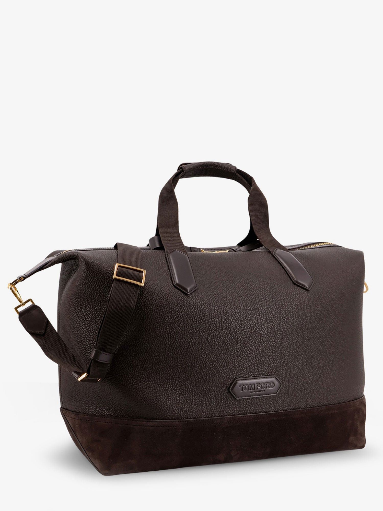 Tom Ford Leather Travel Bag With Suede Inserts Size ONE SIZE - 3 Thumbnail