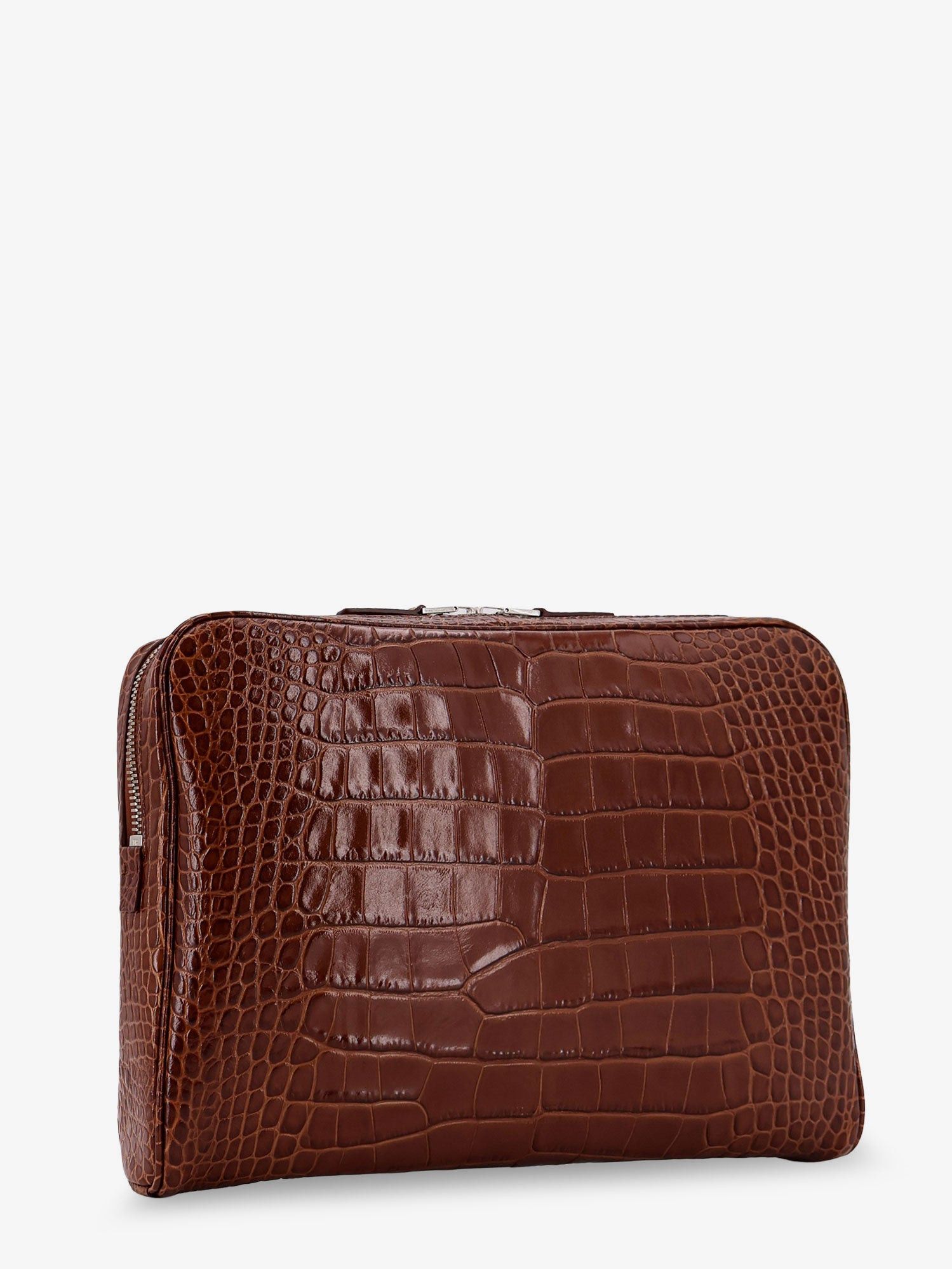 Tom Ford Croco Print Leather Laptop Pouch Size ONE SIZE - 3 Thumbnail