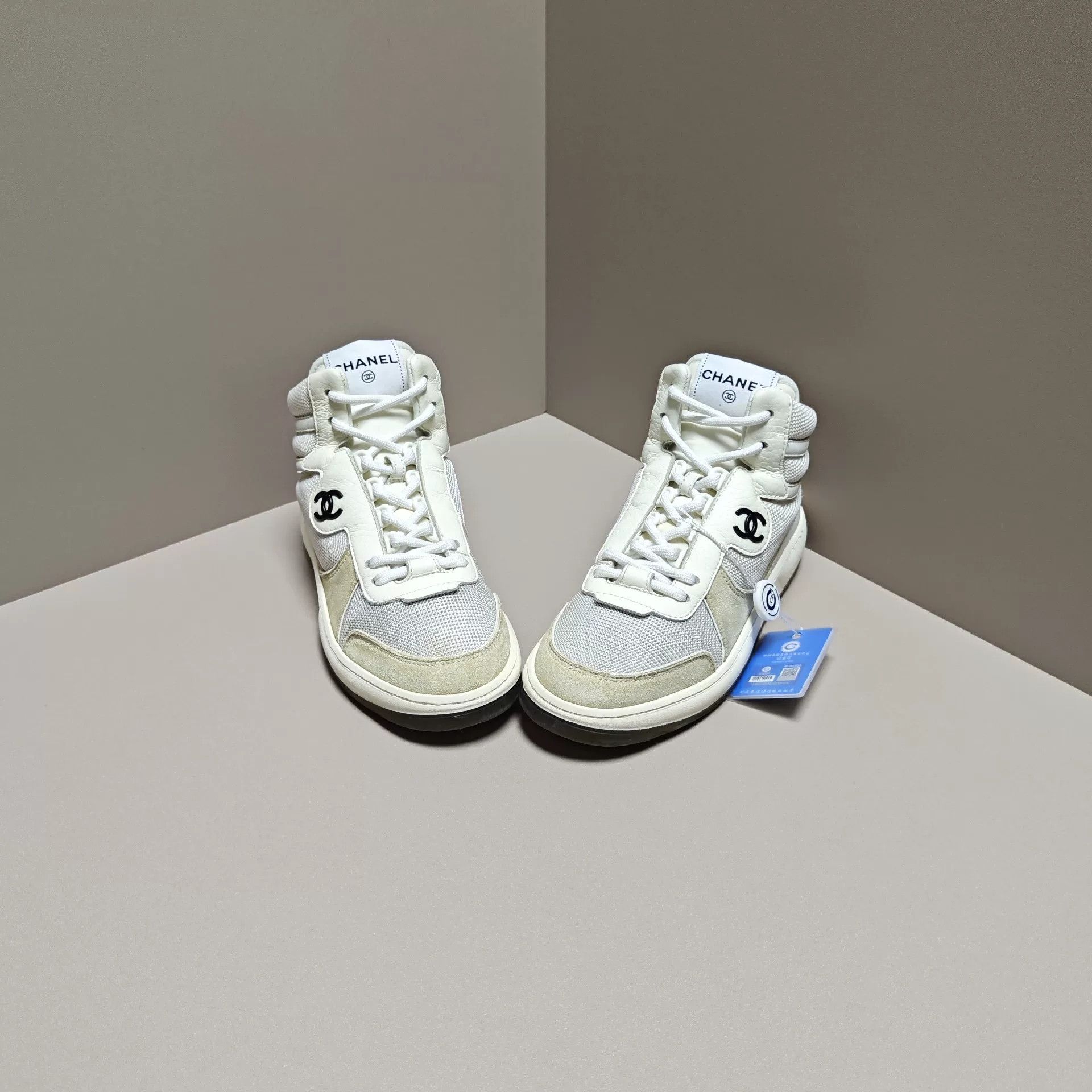 Chanel Chanel Black Hitop Sneakers us_6 Women Size US 6 / IT 36 - 2 Thumbnail
