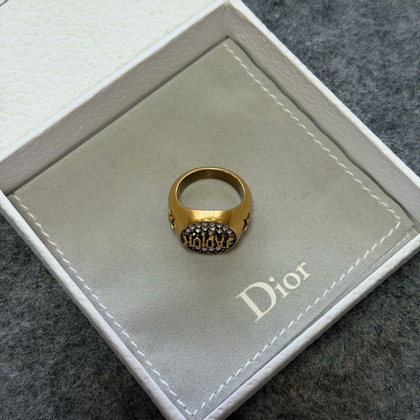 Dior Dior Gold Ring OS Women Size ONE SIZE - 6 Thumbnail