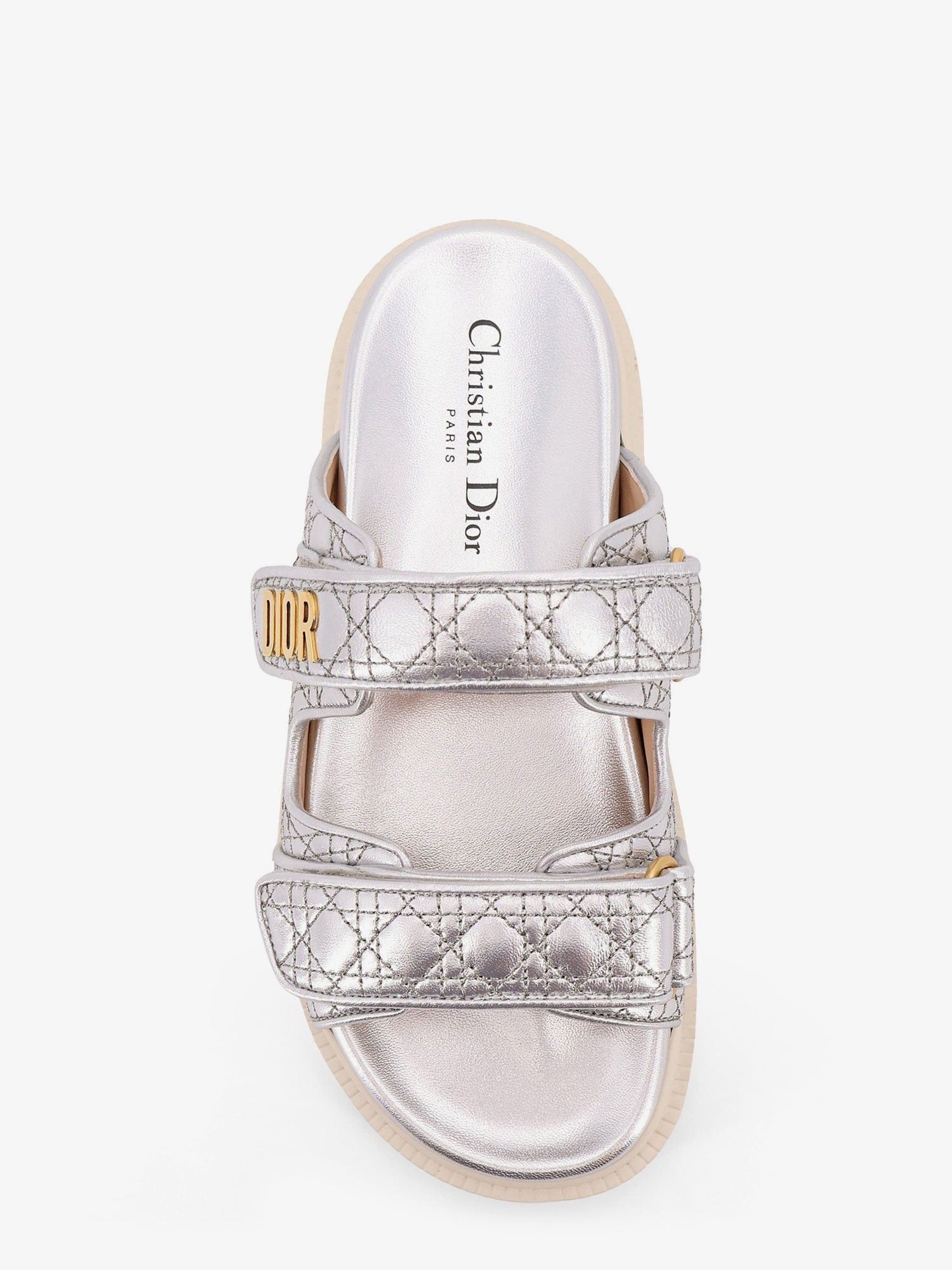 Dior Dioract Leather Sandals Size US 5.5 / IT 35.5 - 4 Thumbnail