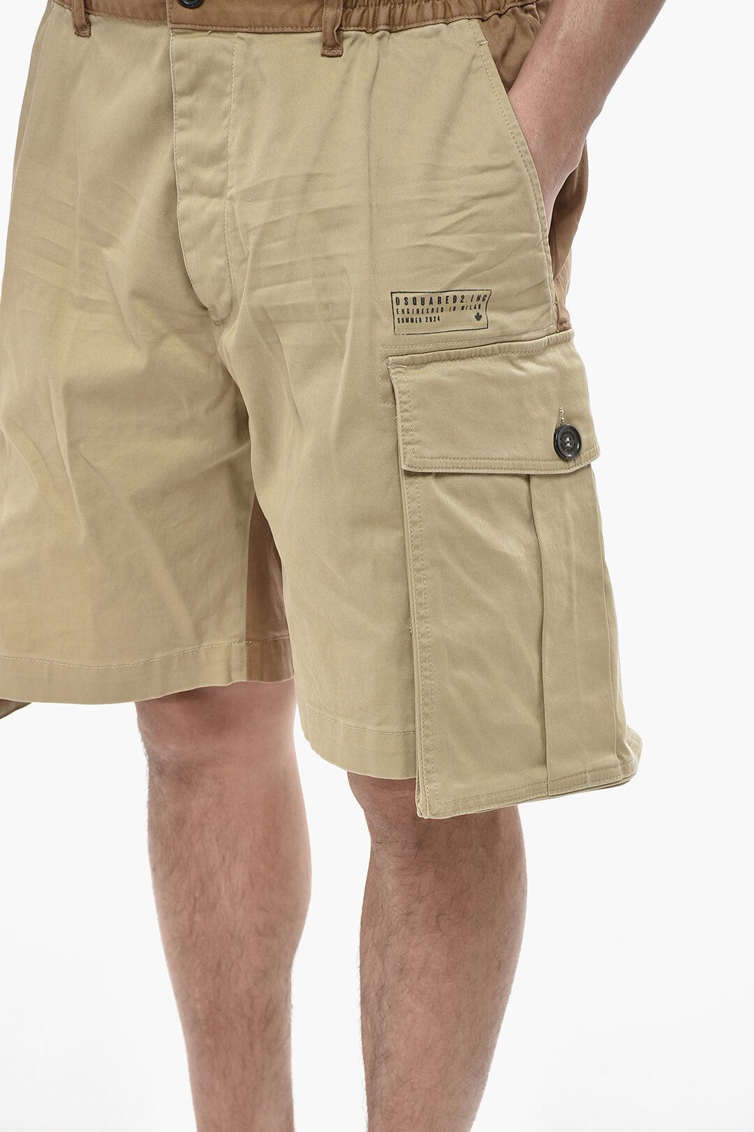 Dsquared2 Two-Tone Cargo Shorts with Logo Size US 31 - 3 Thumbnail