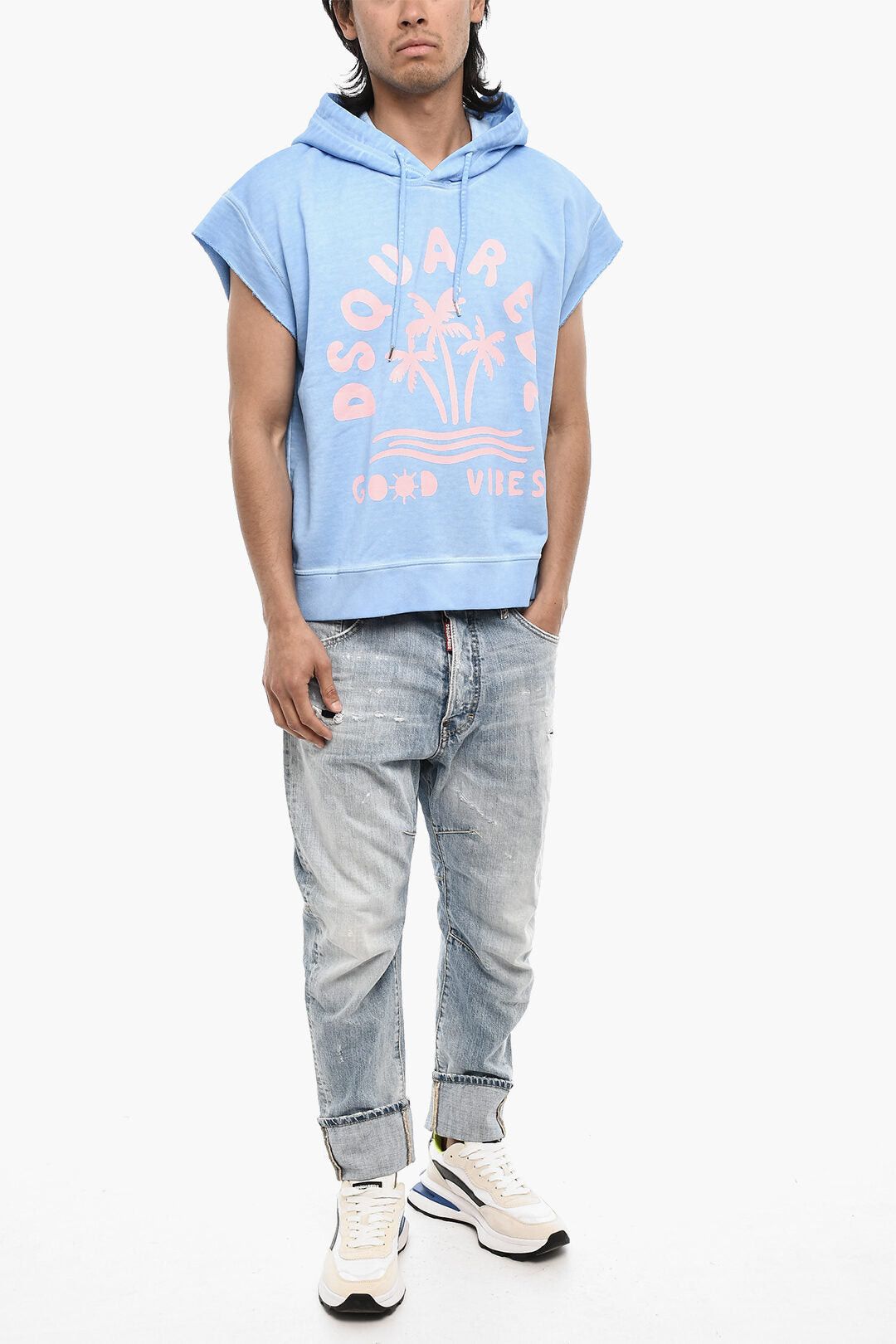 Dsquared2 Sleeveless Hoodie with Print Size US L / EU 52-54 / 3 - 4 Thumbnail