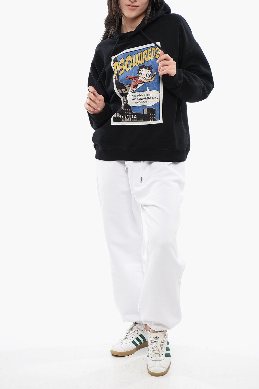 Dsquared2 Brushed Cotton Oversized Hoodie BETTY BATTLES Size S / US 4 / IT 40 - 4 Thumbnail