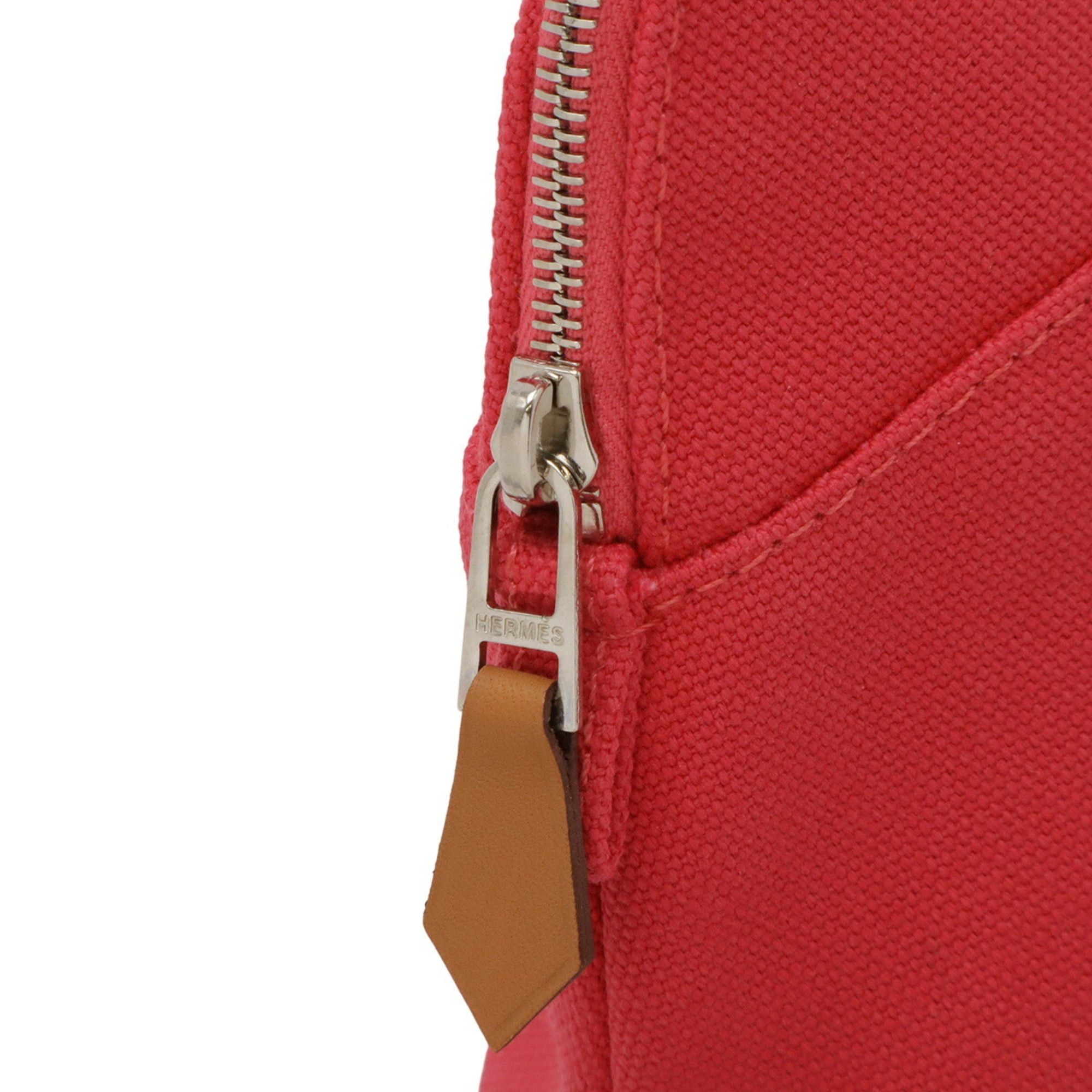 Hermes HERMES Bolide Pouch 20 Handbag Multi-purpose Canvas Leather Fuchsia Pink Size ONE SIZE - 5 Thumbnail