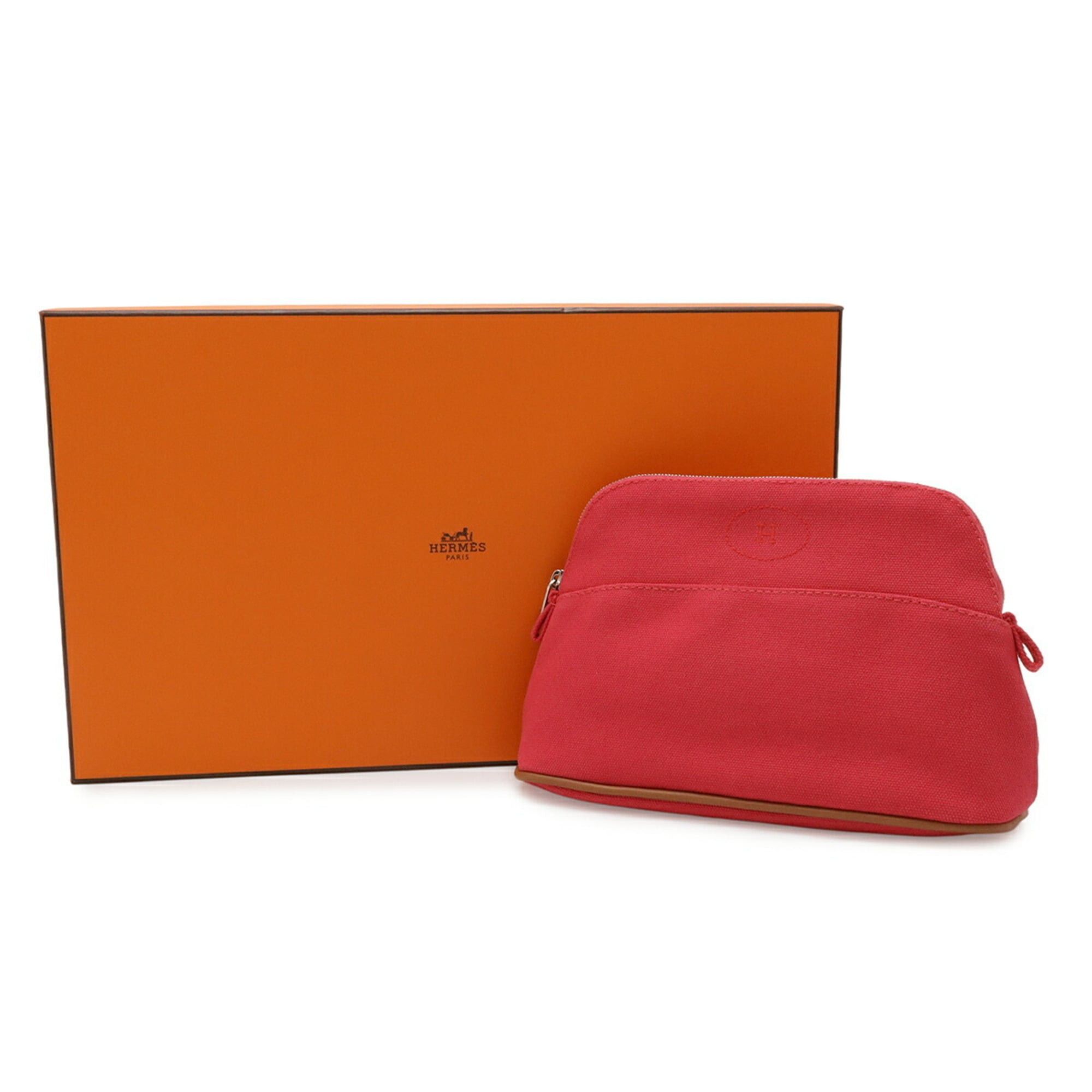 Hermes HERMES Bolide Pouch 20 Handbag Multi-purpose Canvas Leather Fuchsia Pink Size ONE SIZE - 7 Thumbnail