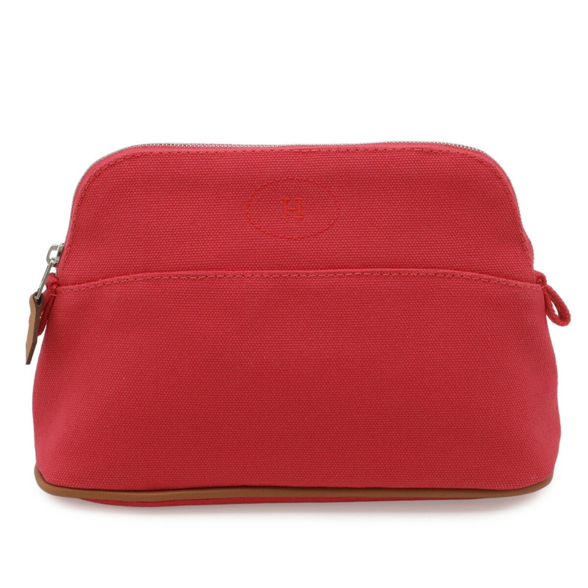 Hermes HERMES Bolide Pouch 20 Handbag Multi-purpose Canvas Leather Fuchsia Pink Size ONE SIZE - 2 Thumbnail