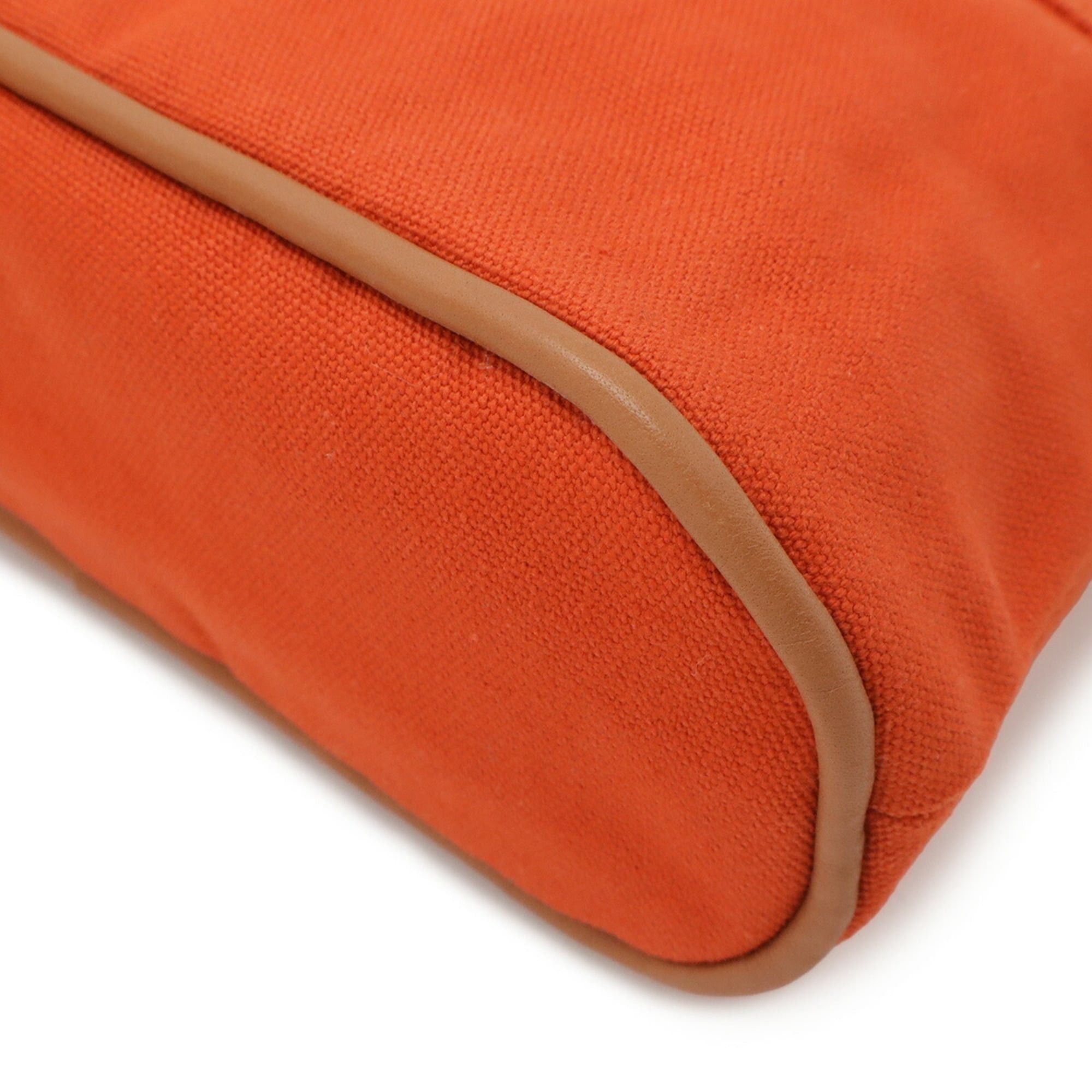 Hermes HERMES Bolide Pouch 20 Handbag Multi-purpose Canvas Leather Red Orange Size ONE SIZE - 4 Thumbnail