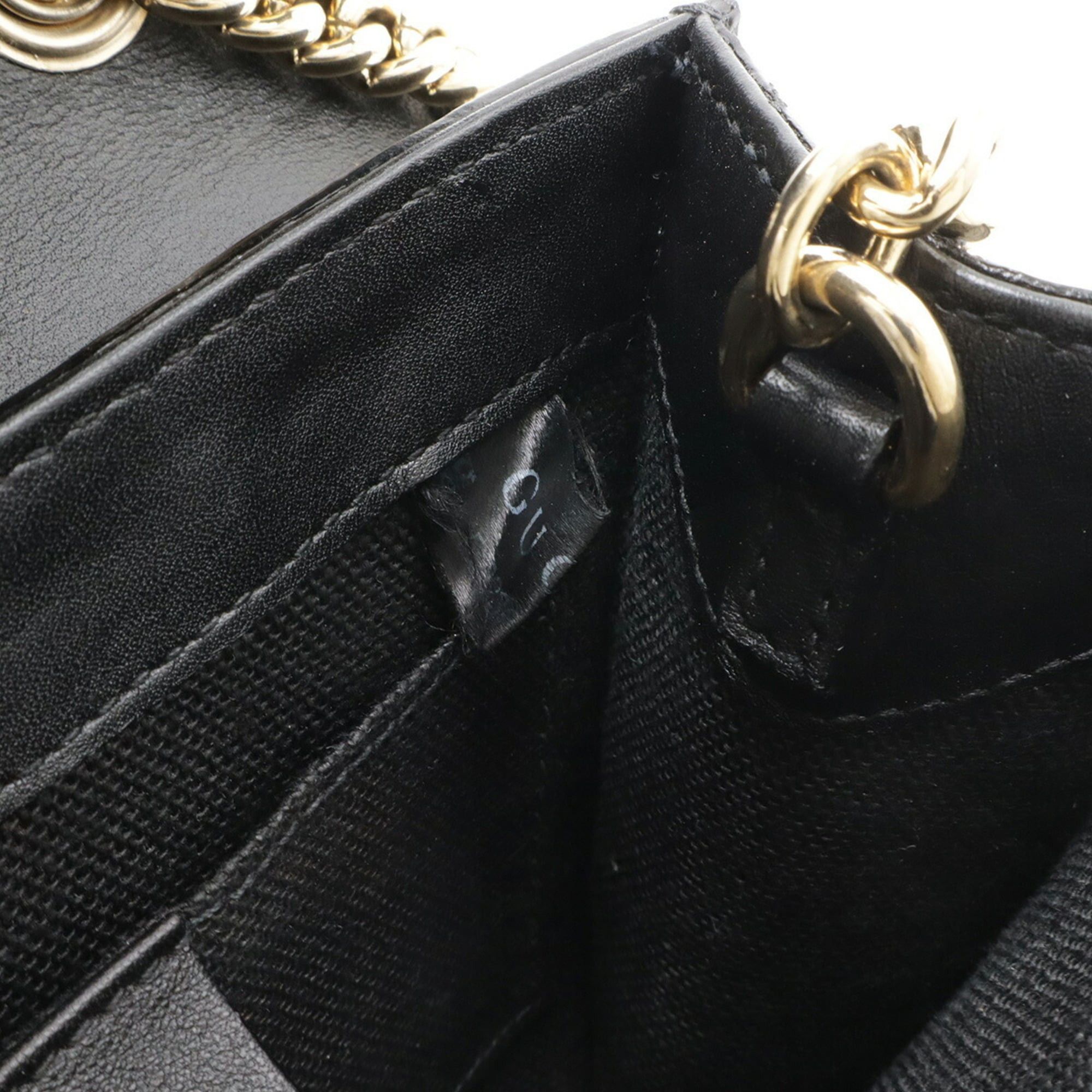 Gucci GUCCI Microguccissima Emily Horsebit Chain Bag Shoulder Tassel Leather Black 449635 Size ONE SIZE - 9 Thumbnail