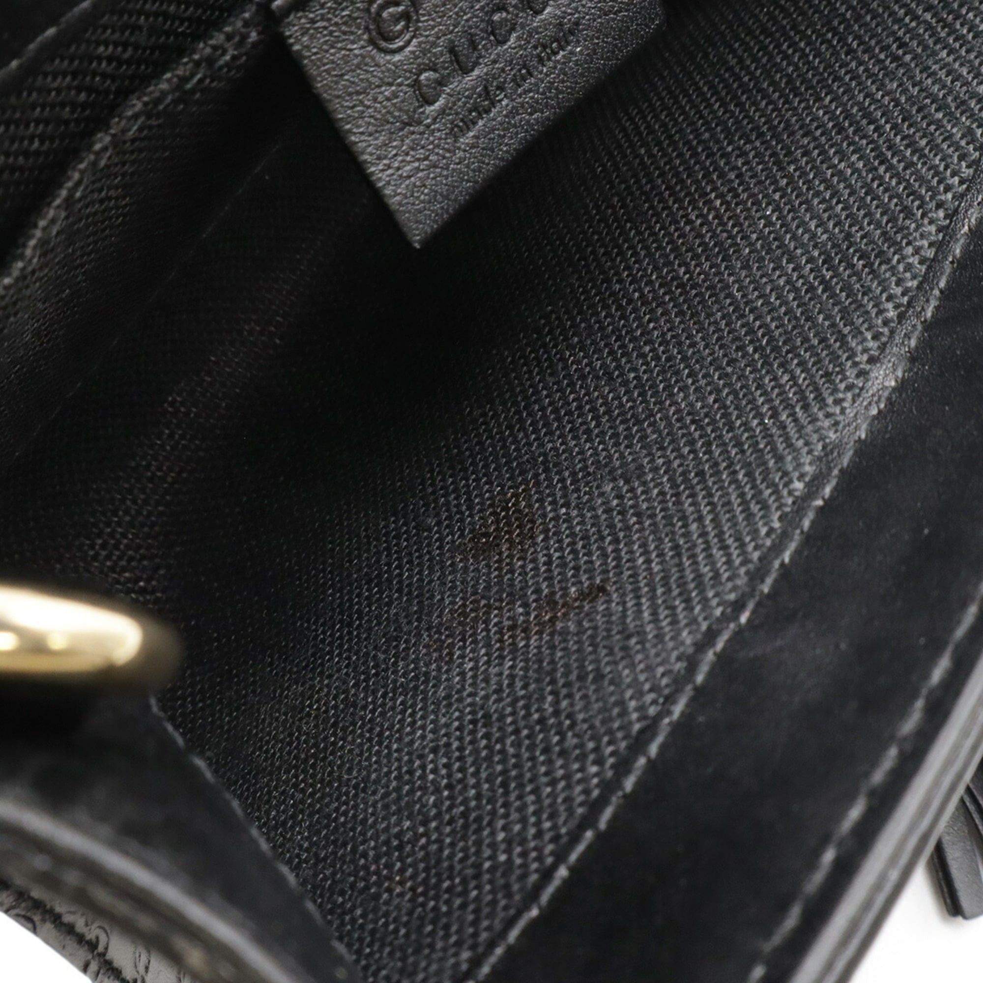 Gucci GUCCI Microguccissima Emily Horsebit Chain Bag Shoulder Tassel Leather Black 449635 Size ONE SIZE - 8 Thumbnail