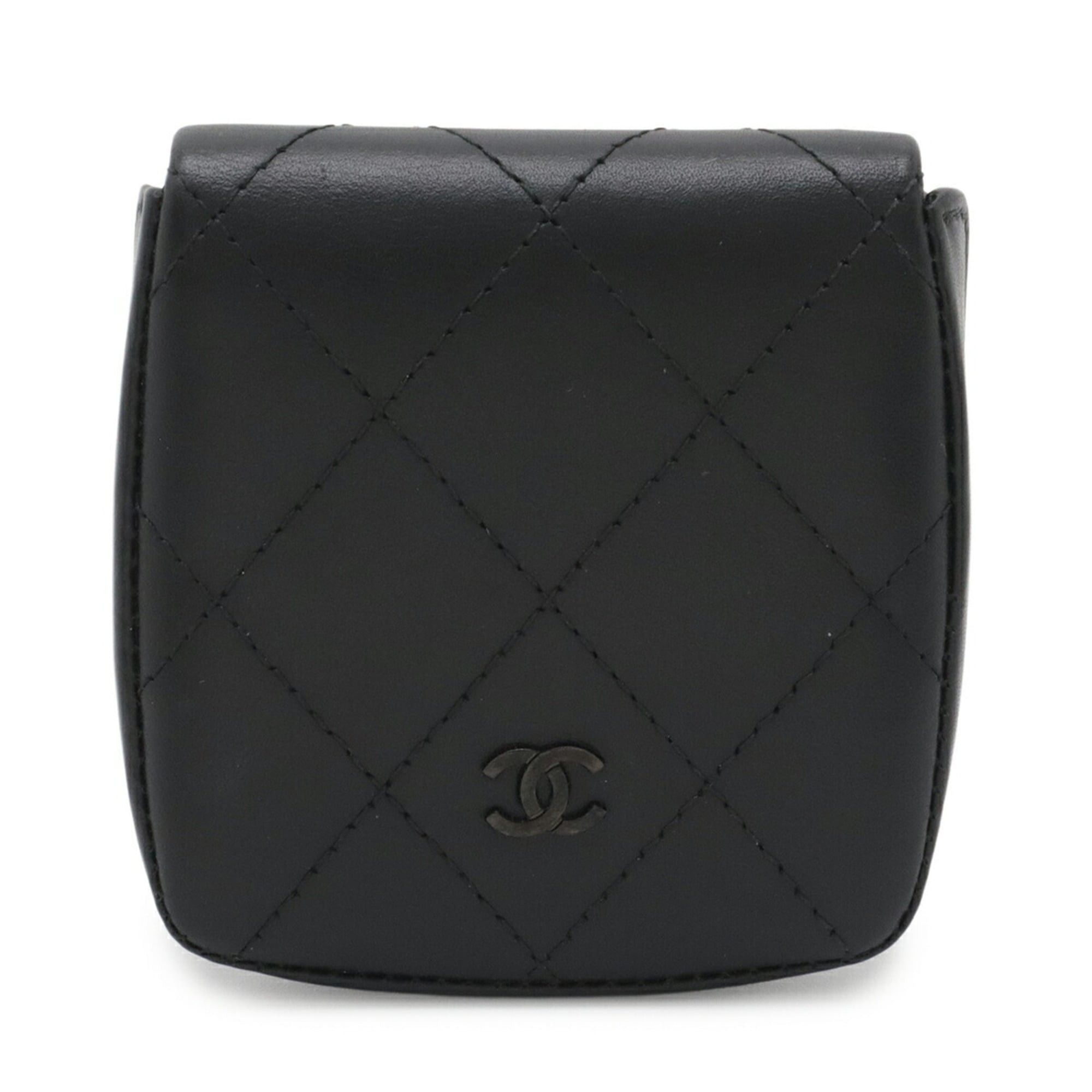 Chanel CHANEL Coco Mark Wallet/Coin Purse, Leather, Black, AP3887 Size ONE SIZE - 2 Thumbnail