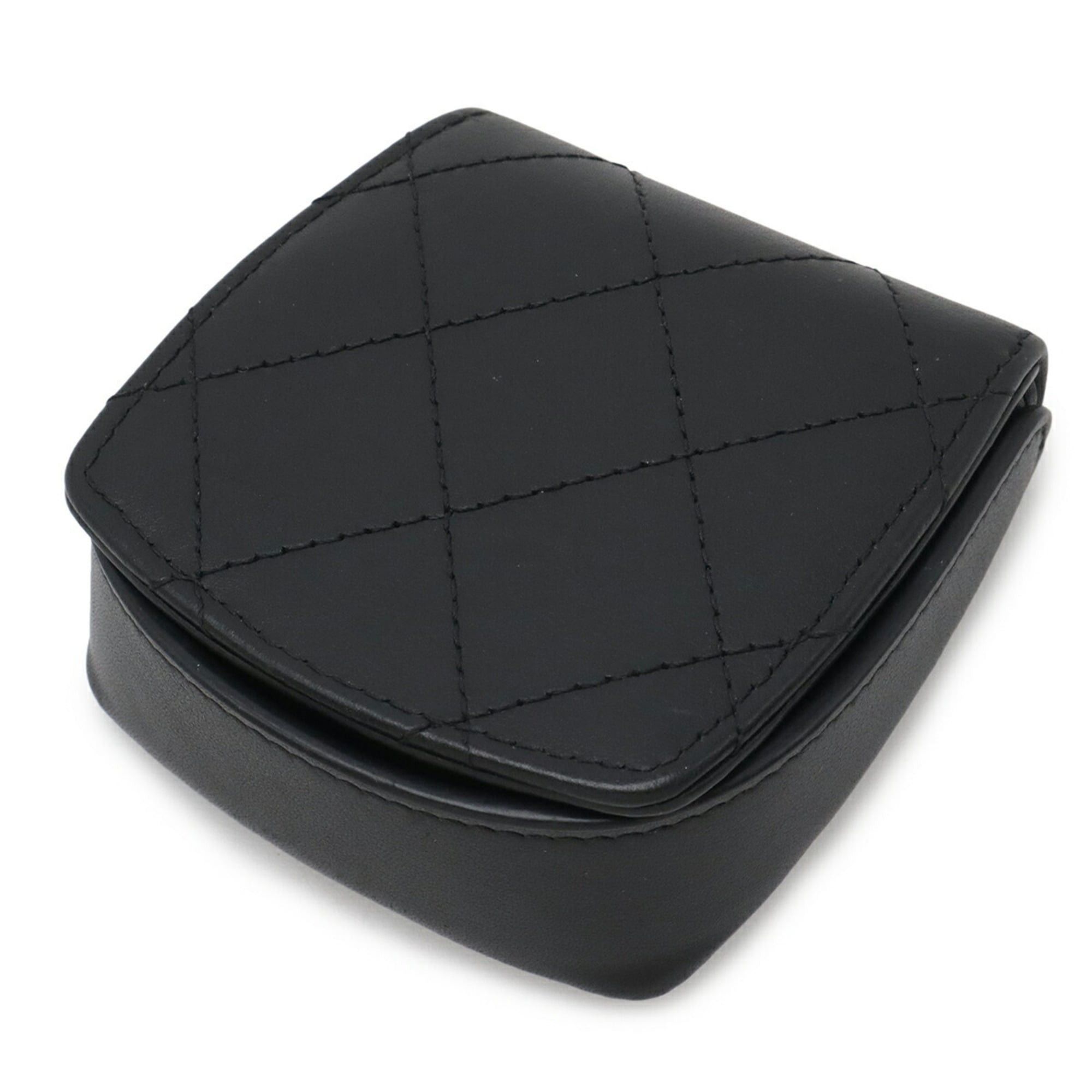 Chanel CHANEL Coco Mark Wallet/Coin Purse, Leather, Black, AP3887 Size ONE SIZE - 3 Thumbnail